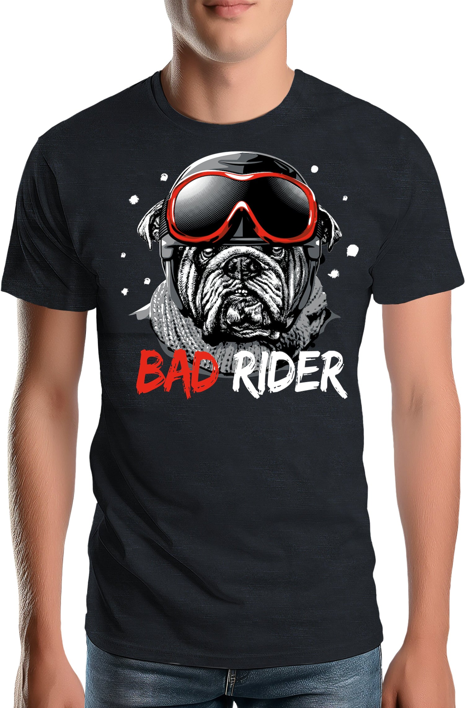 T-Shirt Homme Un rider chien pas facile