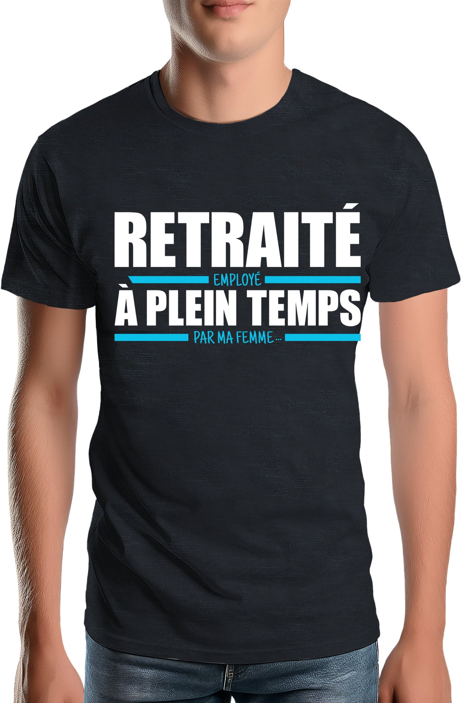 T-Shirt Homme Retraité, employé à plein temps