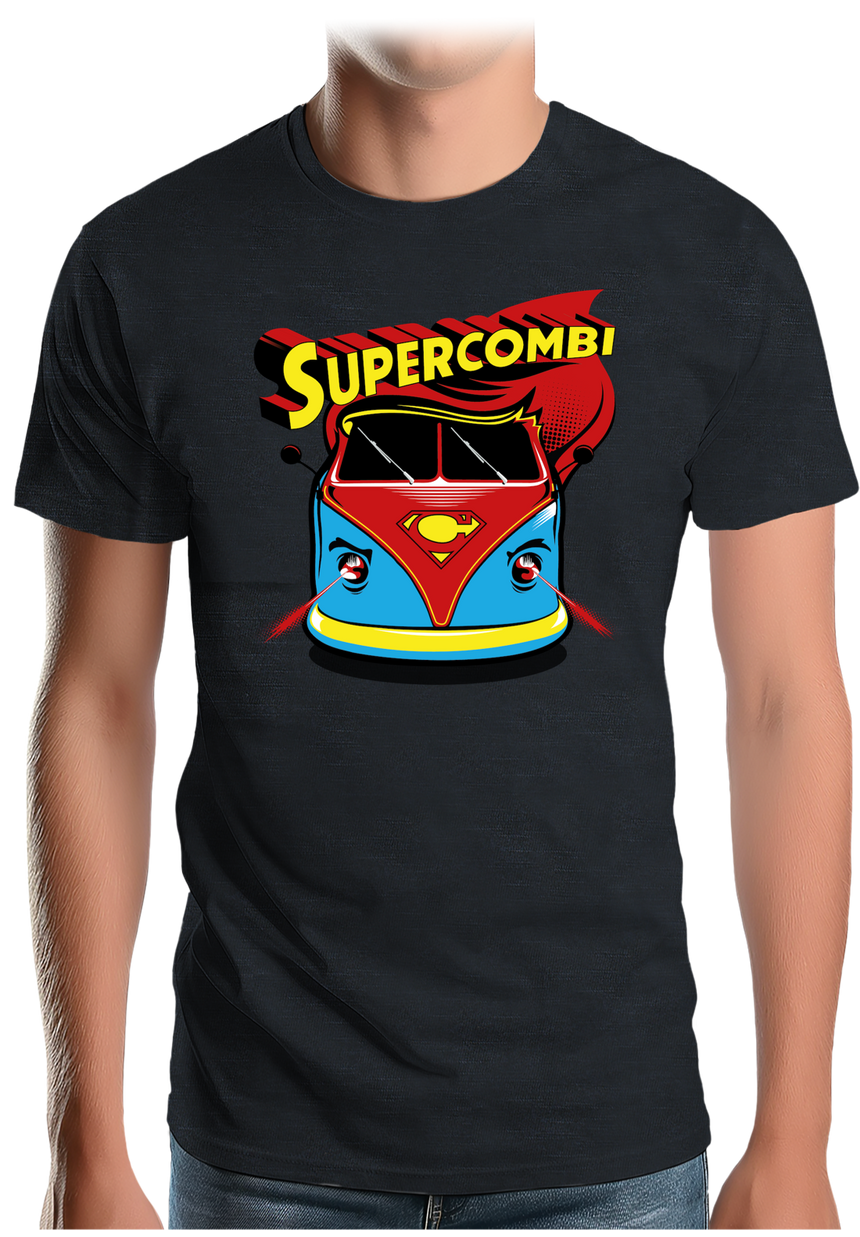 T-Shirt Homme Super combi la voiture des super héros