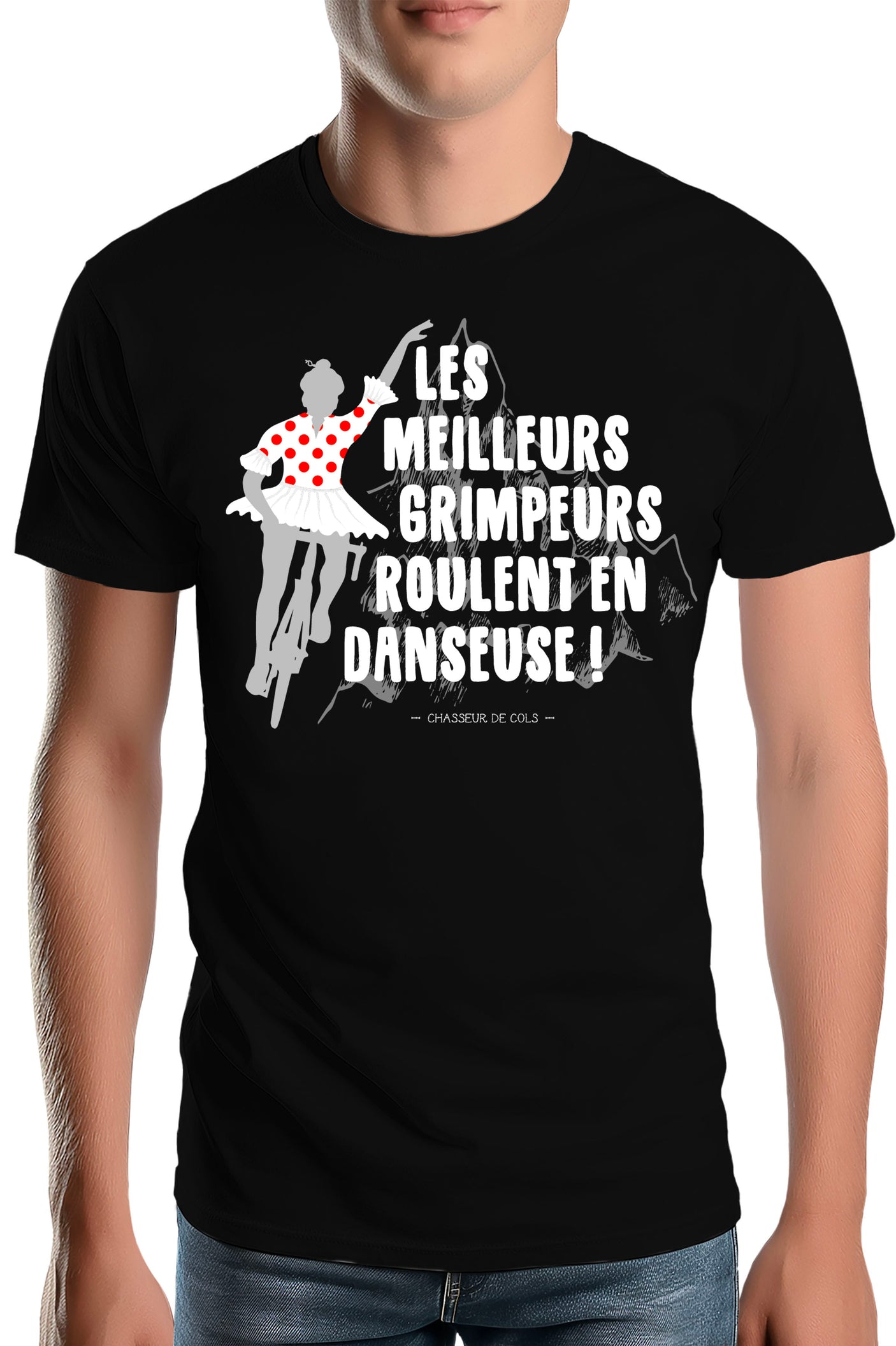 T-Shirt Homme Les meilleurs grimpeurs roulent en danseuse