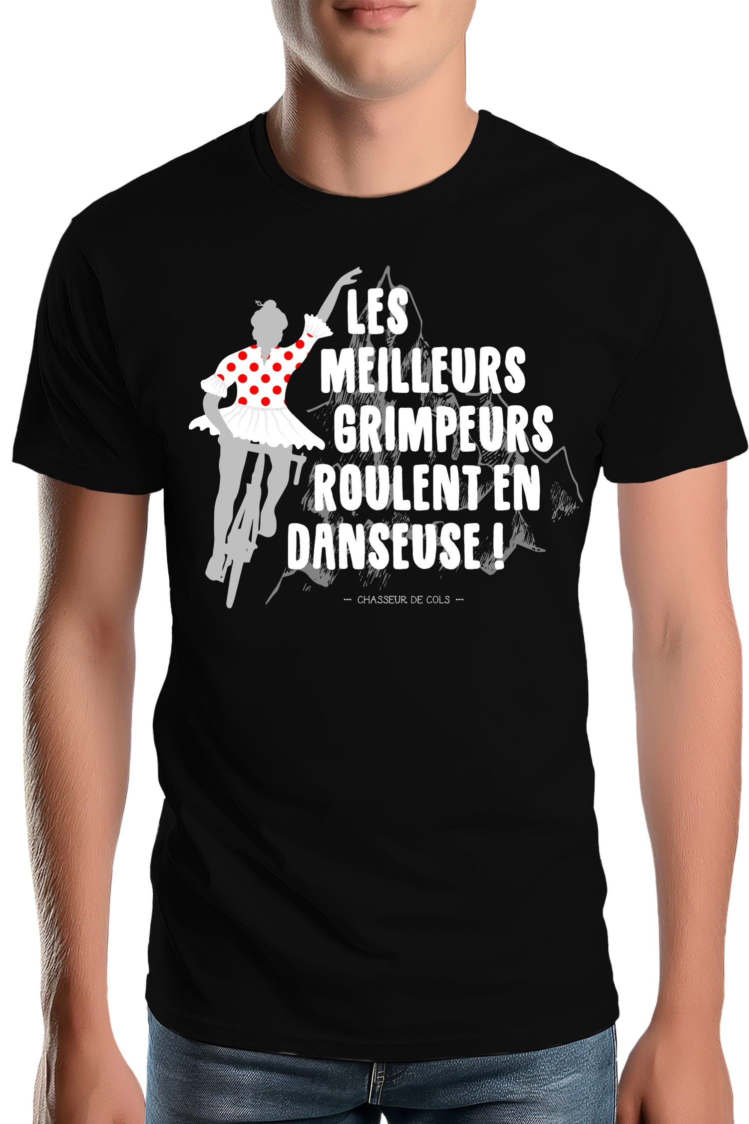 T-Shirt Homme Les meilleurs grimpeurs roulent en danseuse