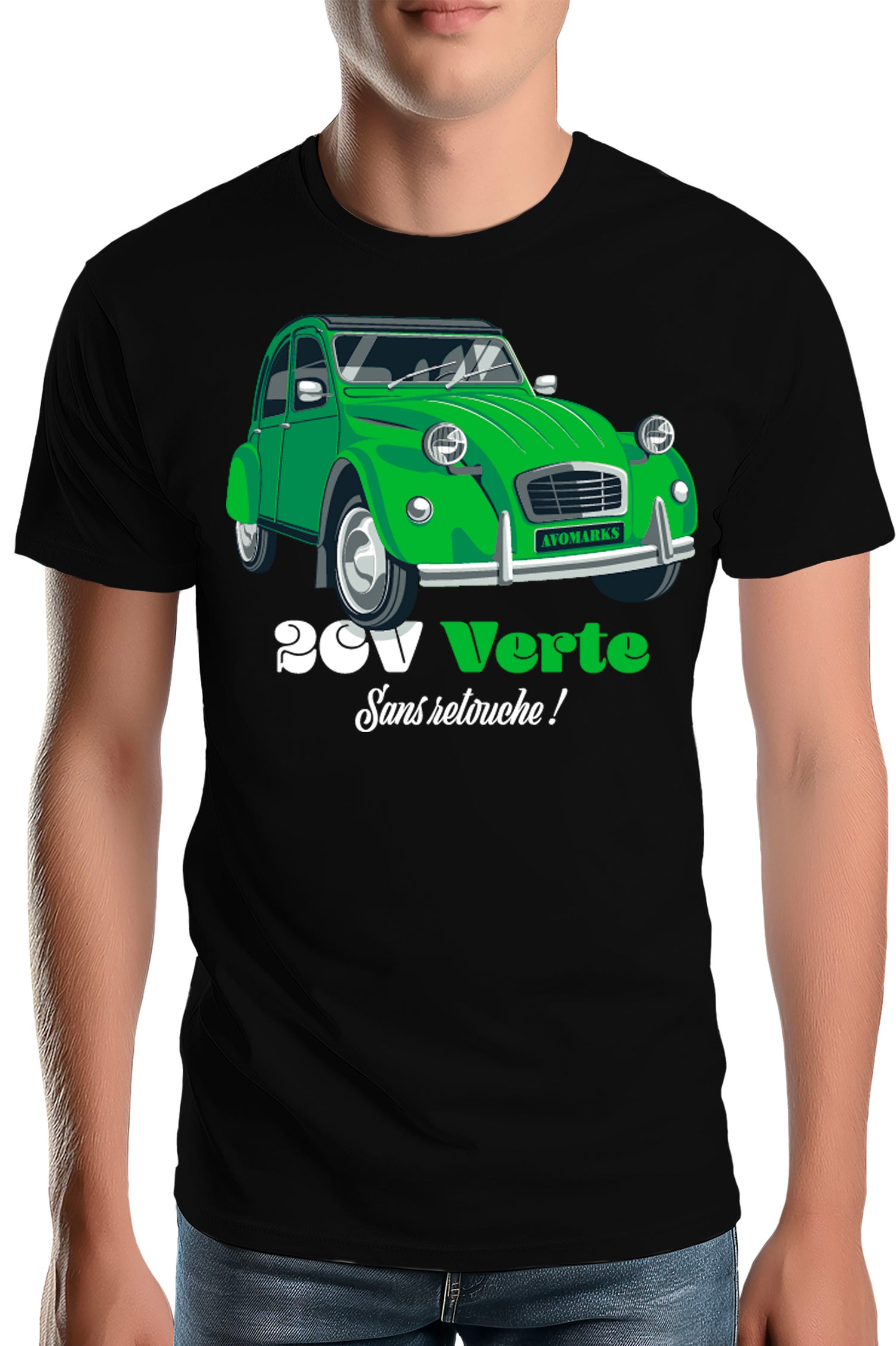 T-Shirt Homme Deuch verte sans retouche