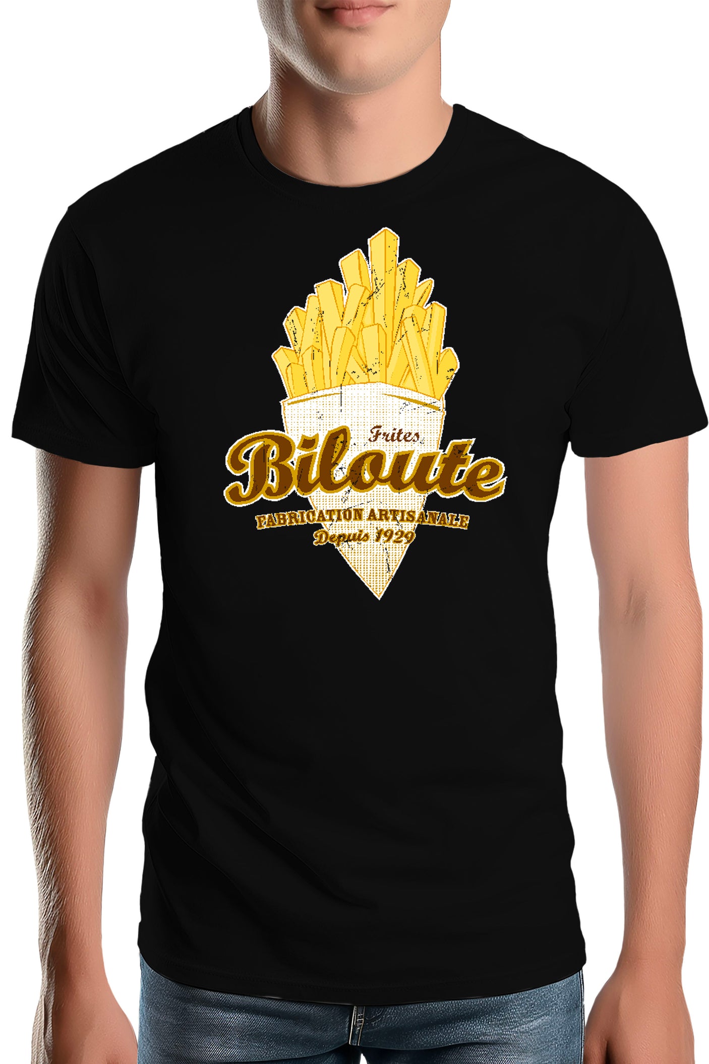 T-Shirt Homme Cornet de frites biloute