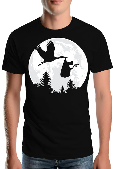 T-Shirt Homme Lune Cigogne