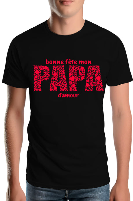 T-Shirt Homme Bonne fête papa d'amour