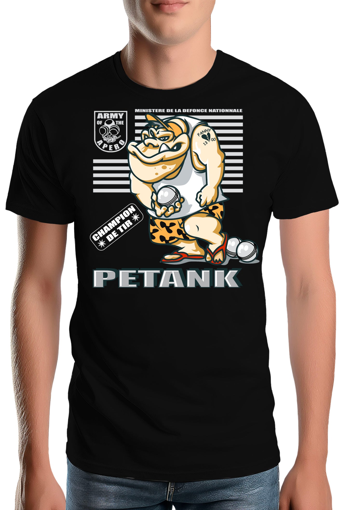 T-Shirt Homme Petank pour les costauds