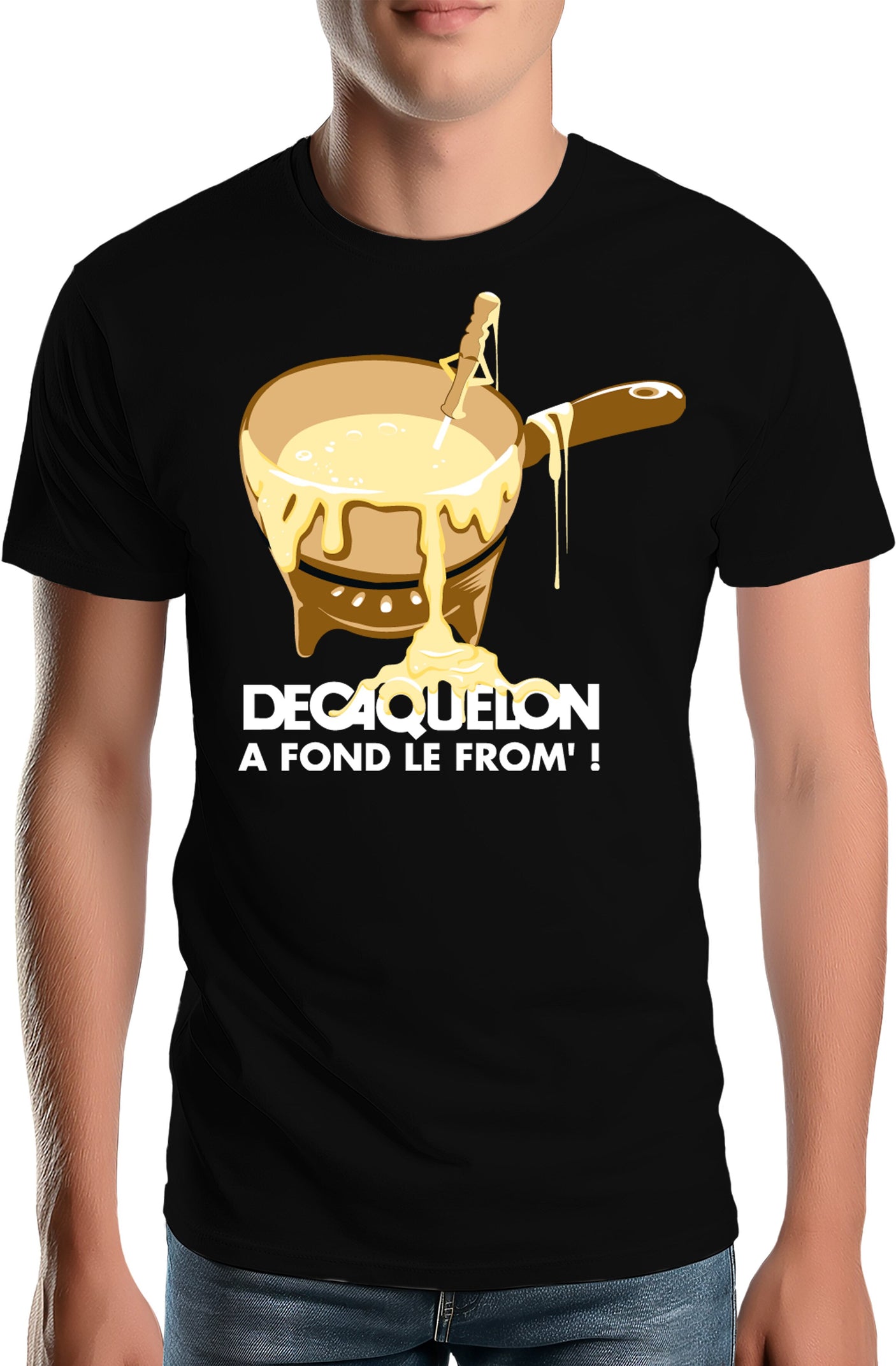 T-Shirt Homme Decaquelon à fond le fromage