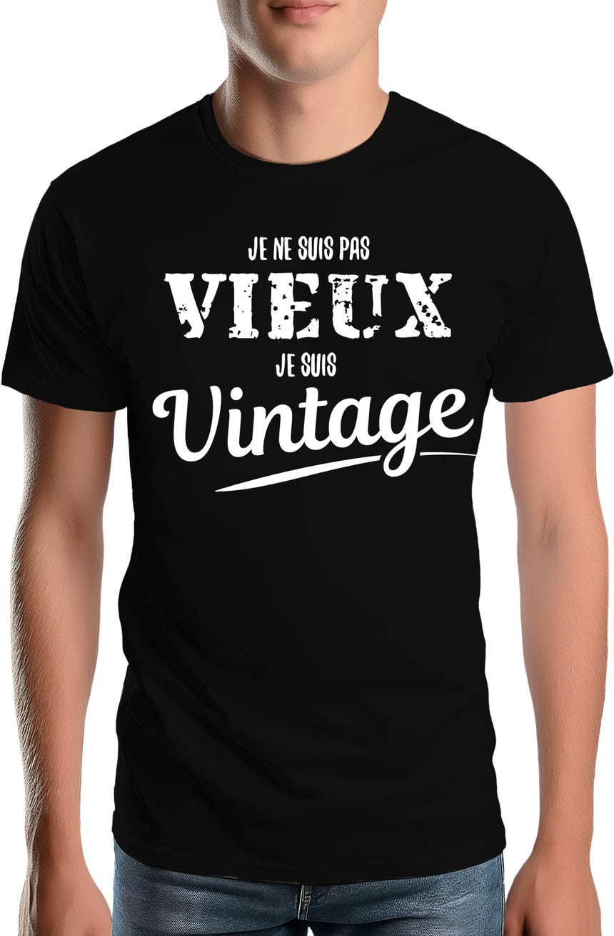 T-Shirt Homme Je ne suis pas vieux, je suis vintage