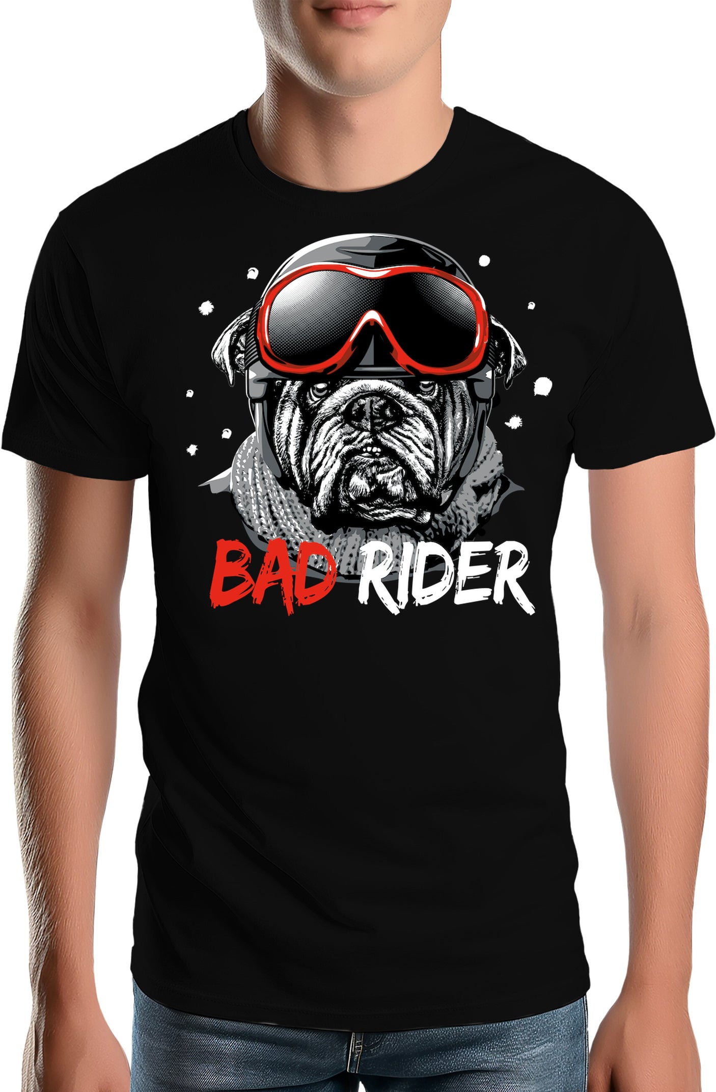 T-Shirt Homme Un rider chien pas facile