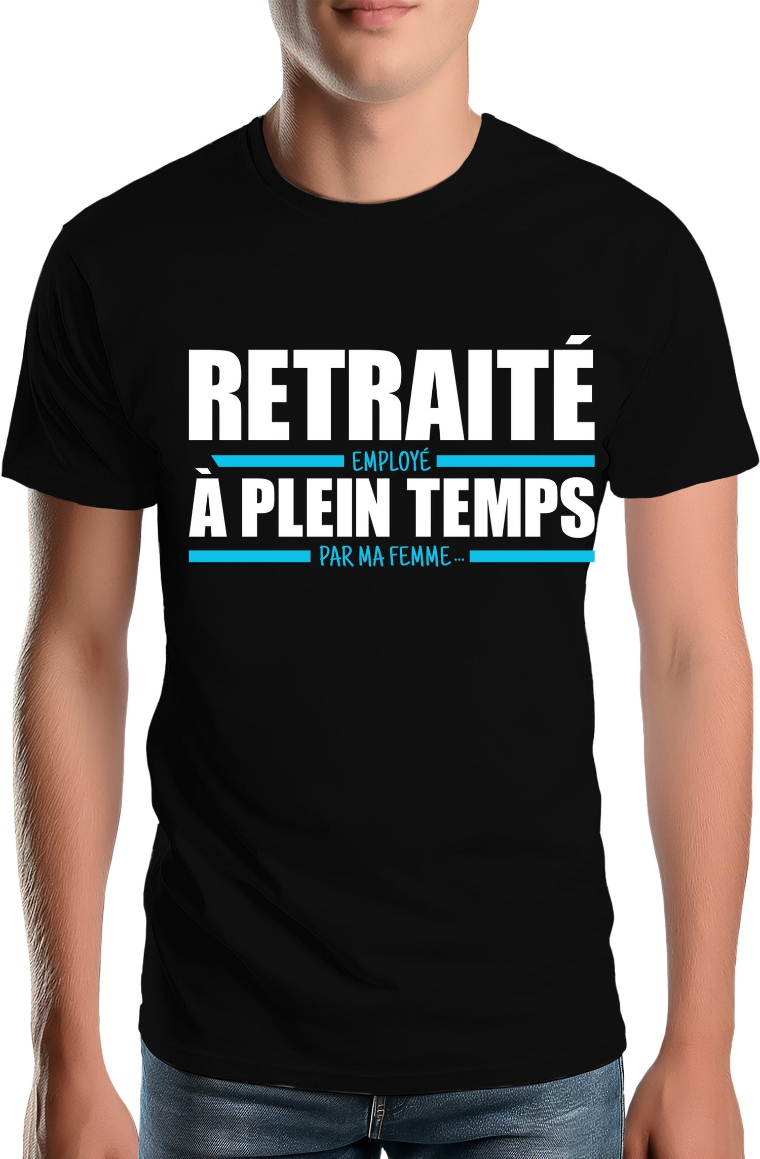 T-Shirt Homme Retraité, employé à plein temps