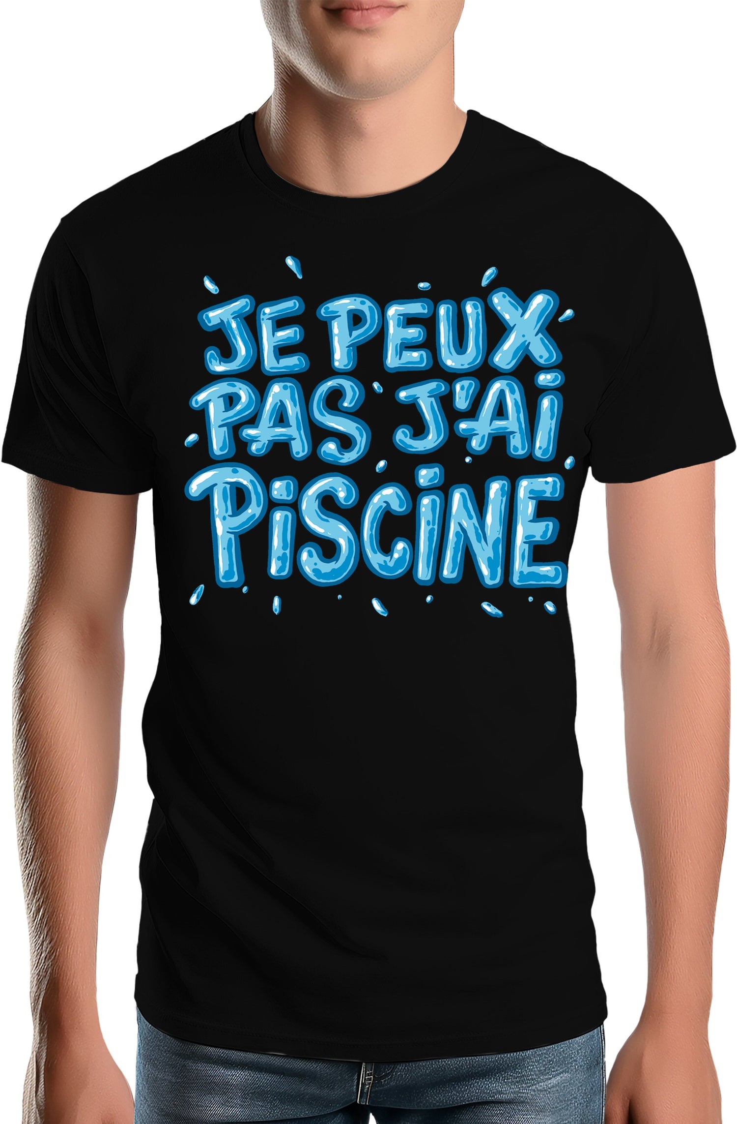 T-Shirt Homme Je peux pas, j'ai piscine