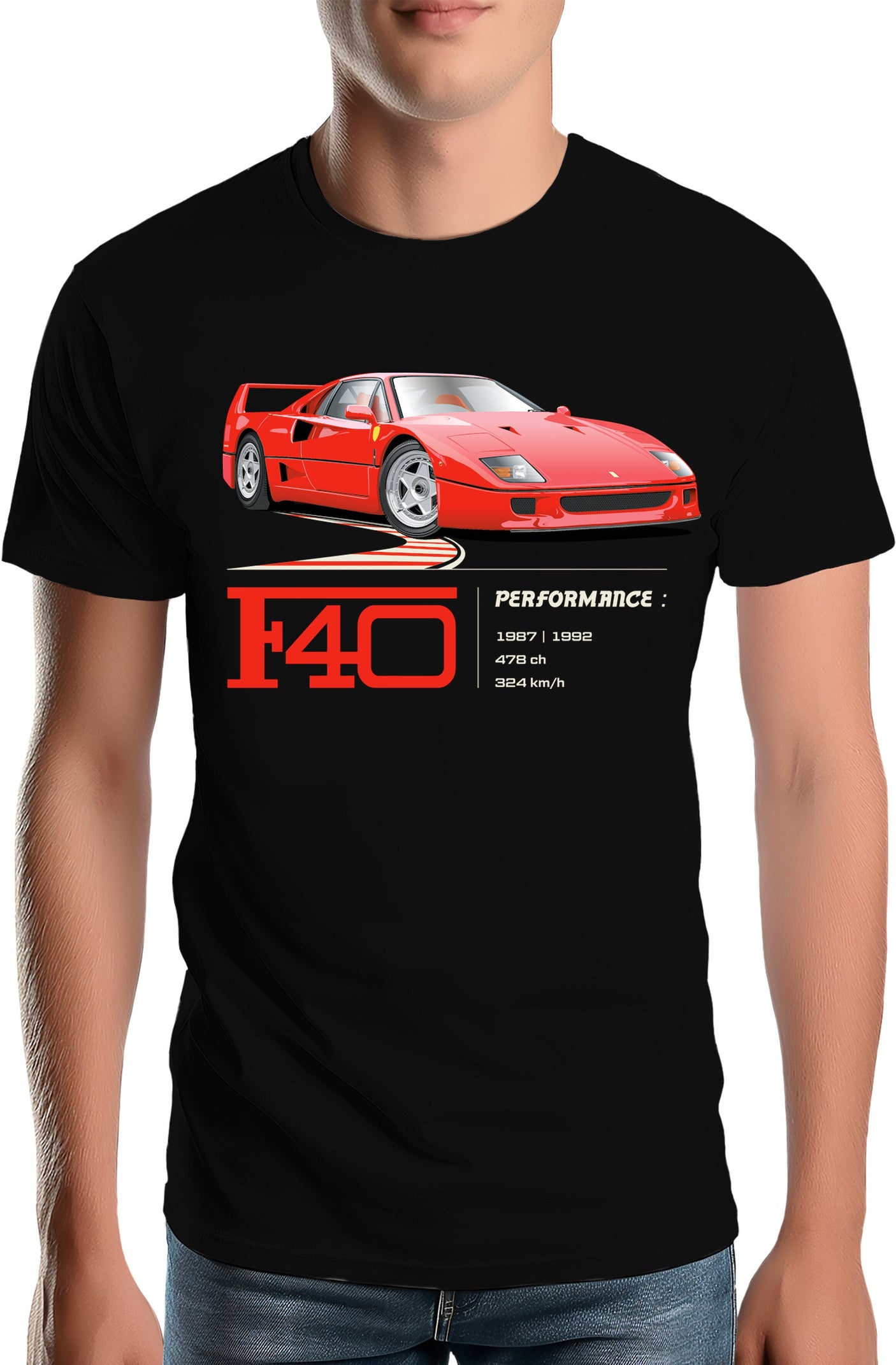 T-Shirt Homme F40 le V8 iconique