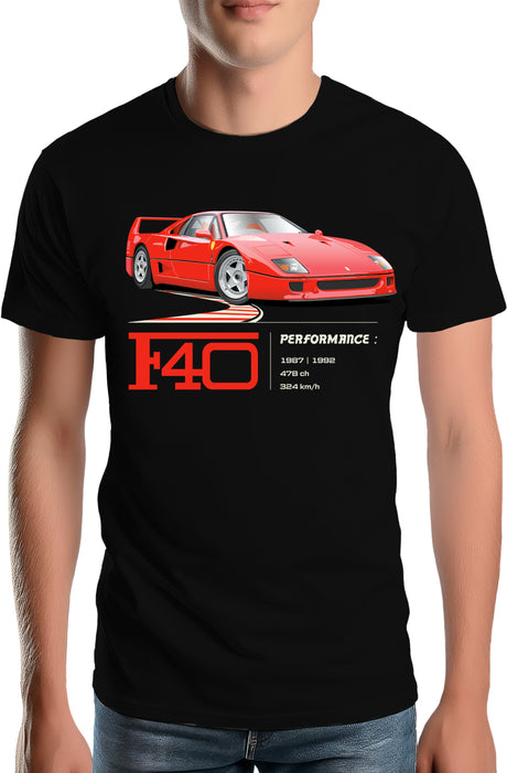 T-Shirt Homme F40 le V8 iconique