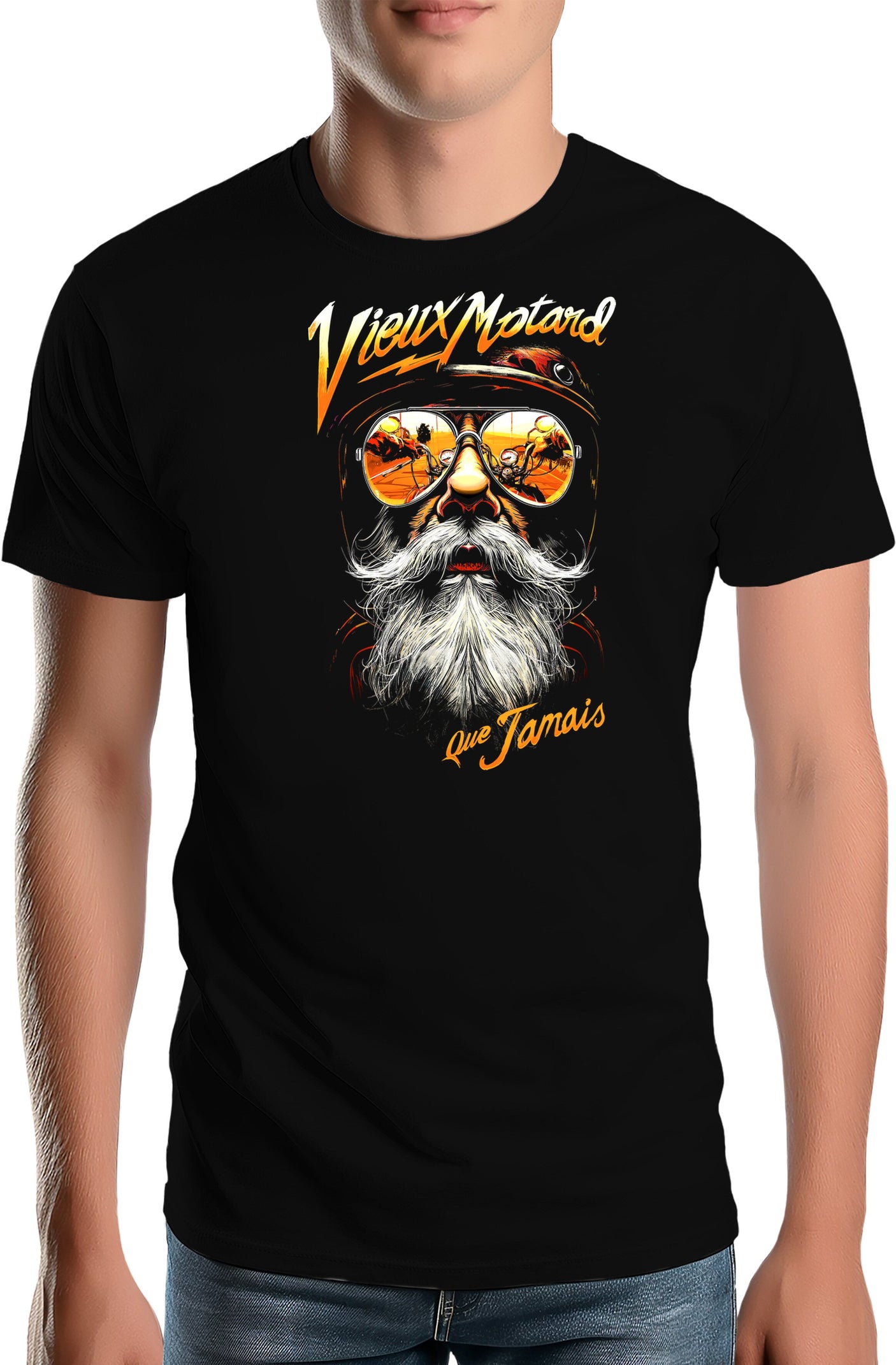 T-Shirt Homme Vieux motard ... que jamais