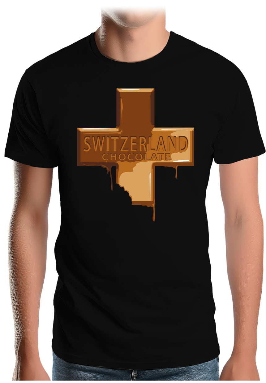 T-Shirt Homme La croix suisse en chocolat