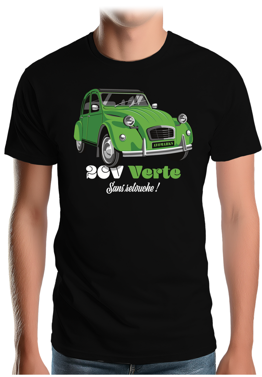 T-Shirt Homme Deuch verte sans retouche