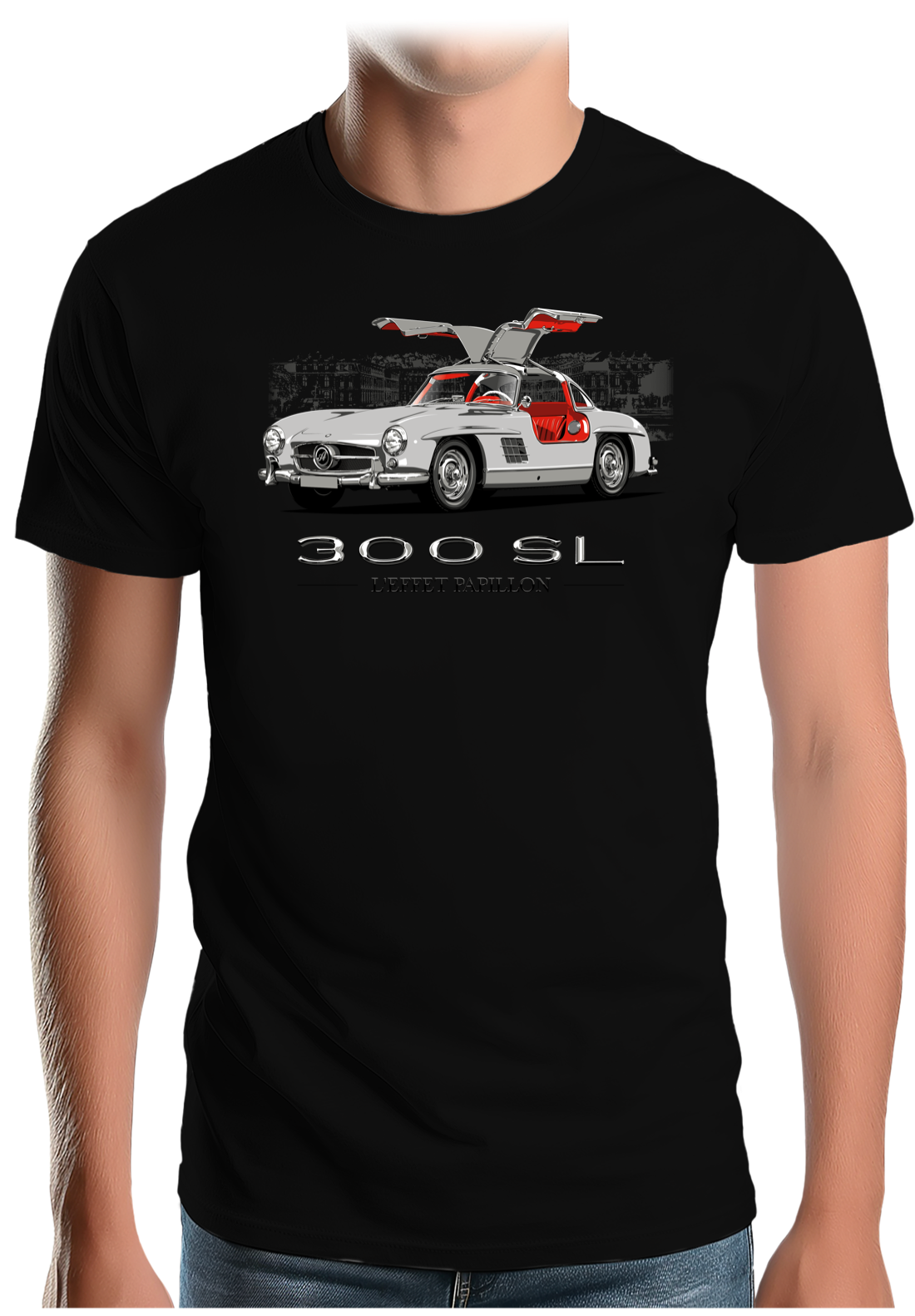 T-Shirt Homme 300 SL effet papillon