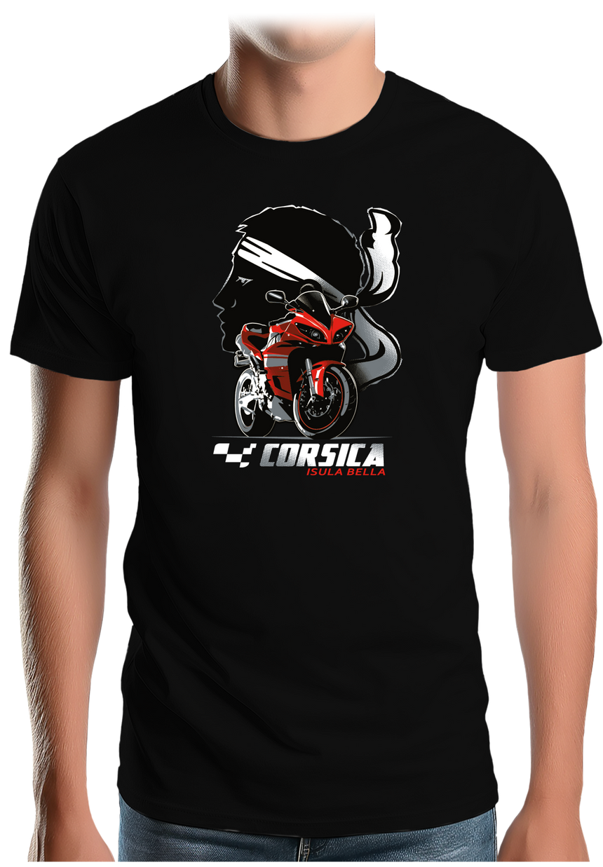 T-Shirt Homme La Moto taillé pour la corse