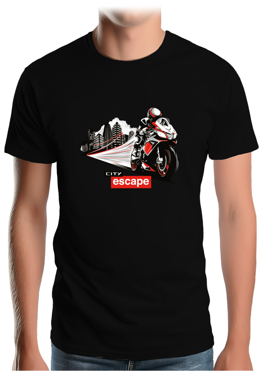 T-Shirt Homme Milan city escape en moto