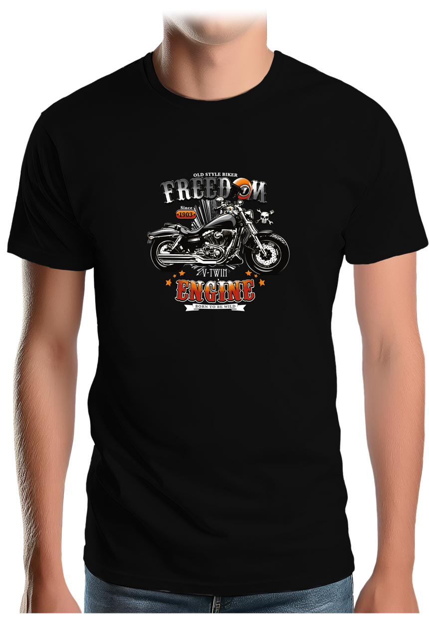 T-Shirt Homme La moto Freedom
