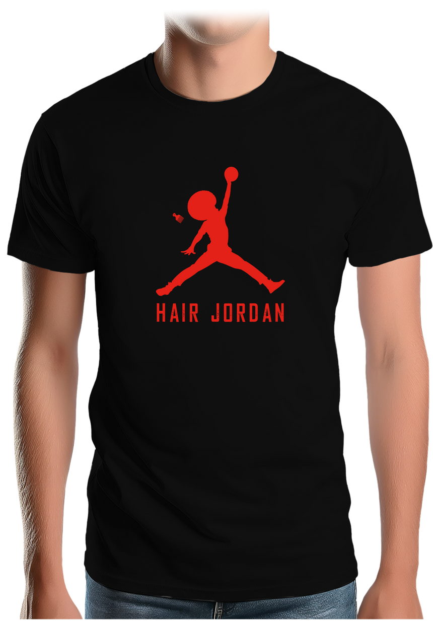 T-Shirt Homme Hair Jordan fait du basket