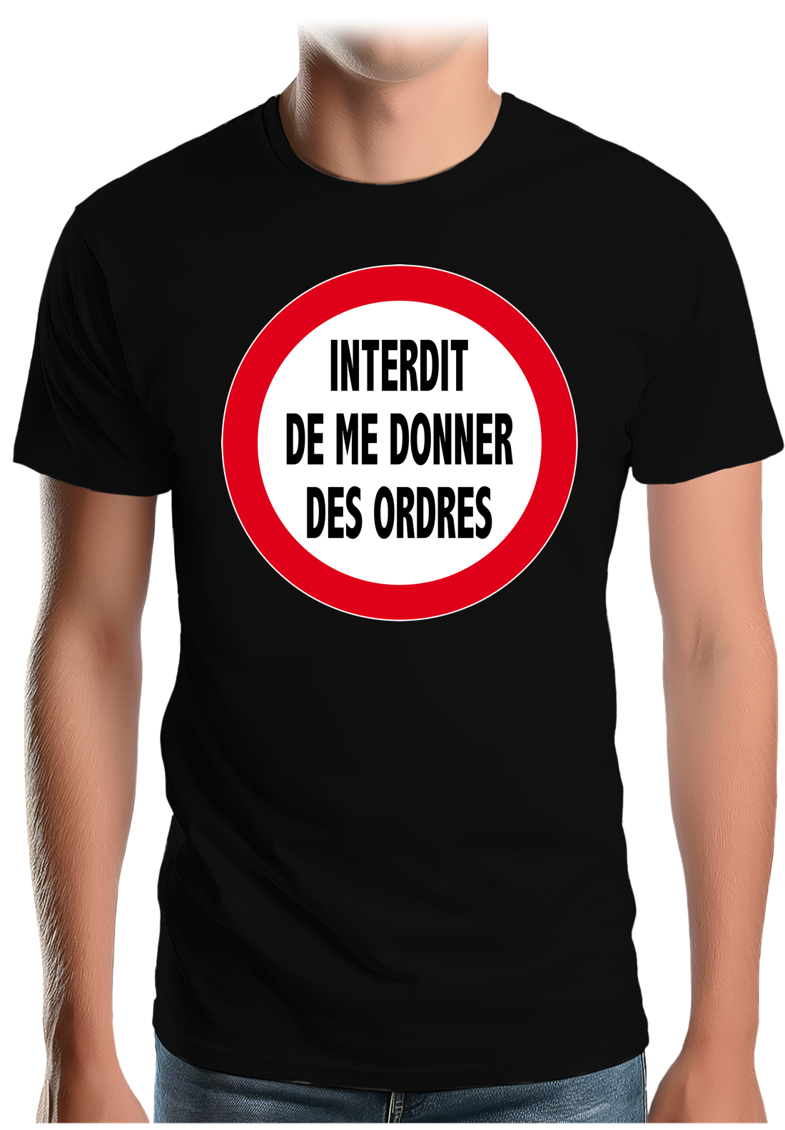 T-Shirt Homme Interdit de me donner des ordres