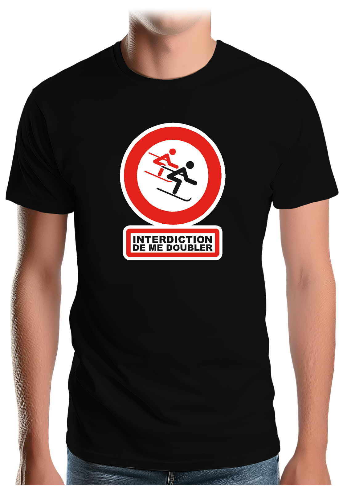 T-Shirt Homme Interdiction de me doubler