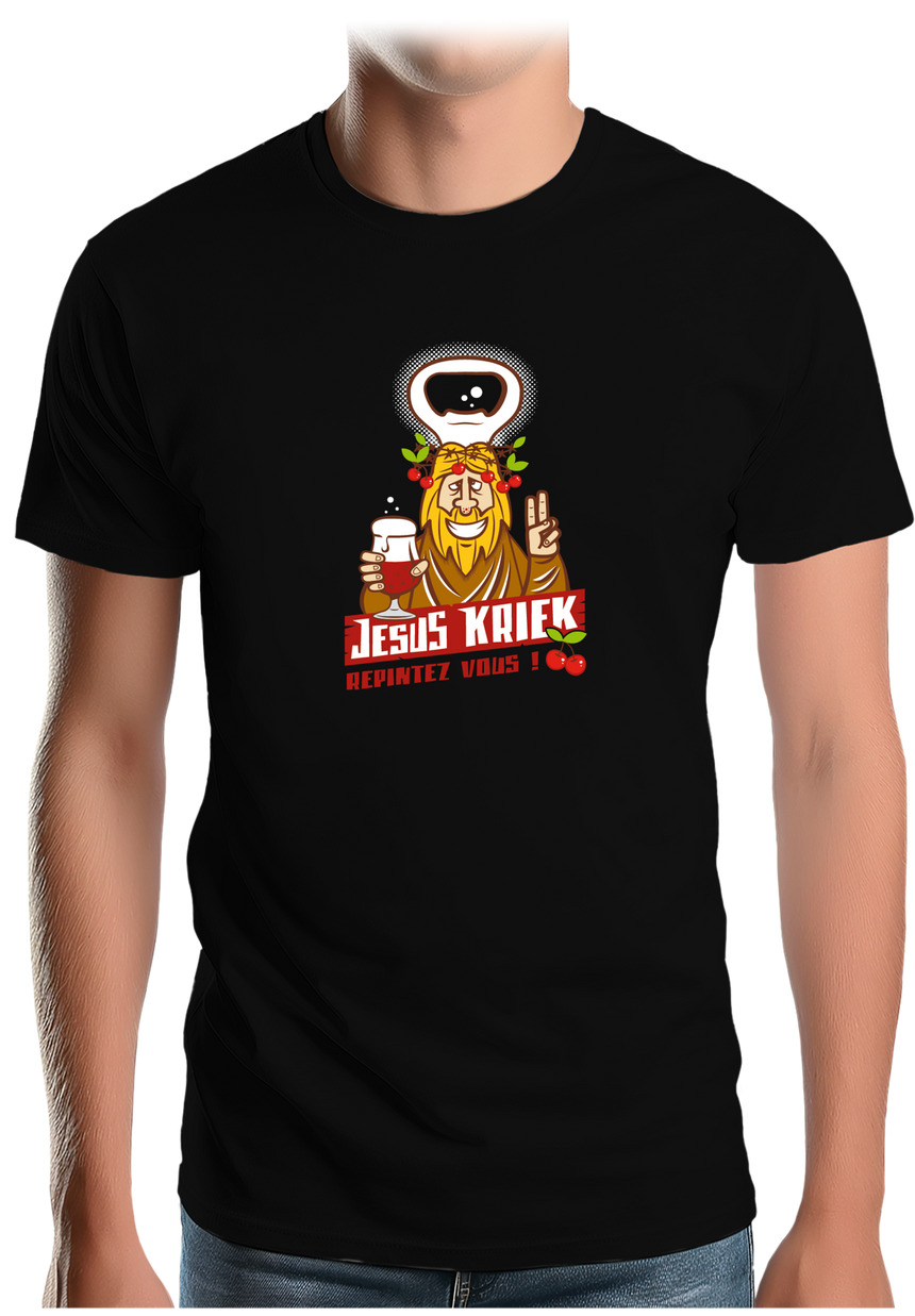 T-Shirt Homme La bière Jesus Kriek