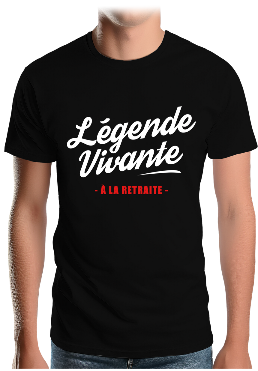 T-Shirt Homme Légende vivante à la retraite