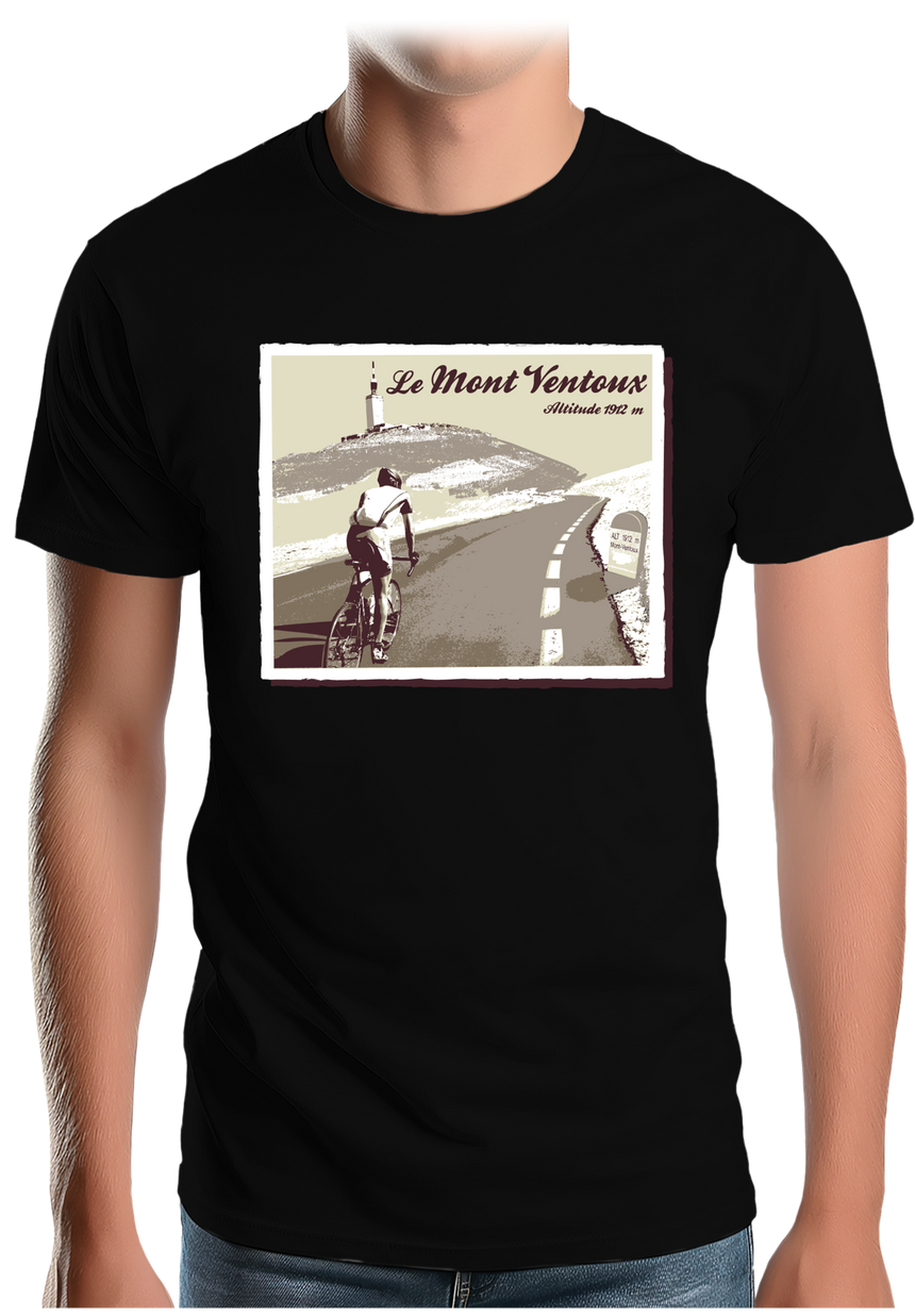 T-Shirt Homme Le Mont Ventoux en vélo