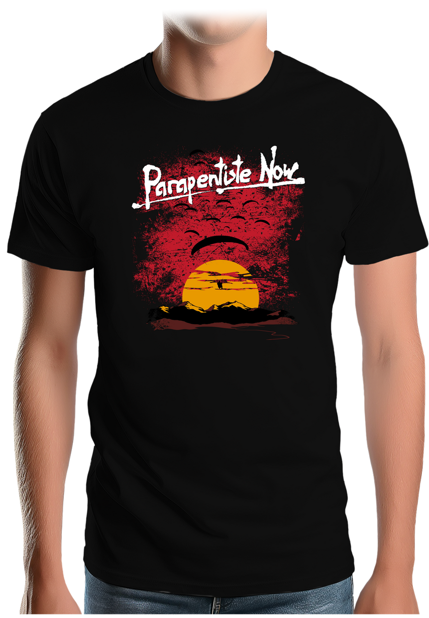 T-Shirt Homme Parapente Coucher De Soleil