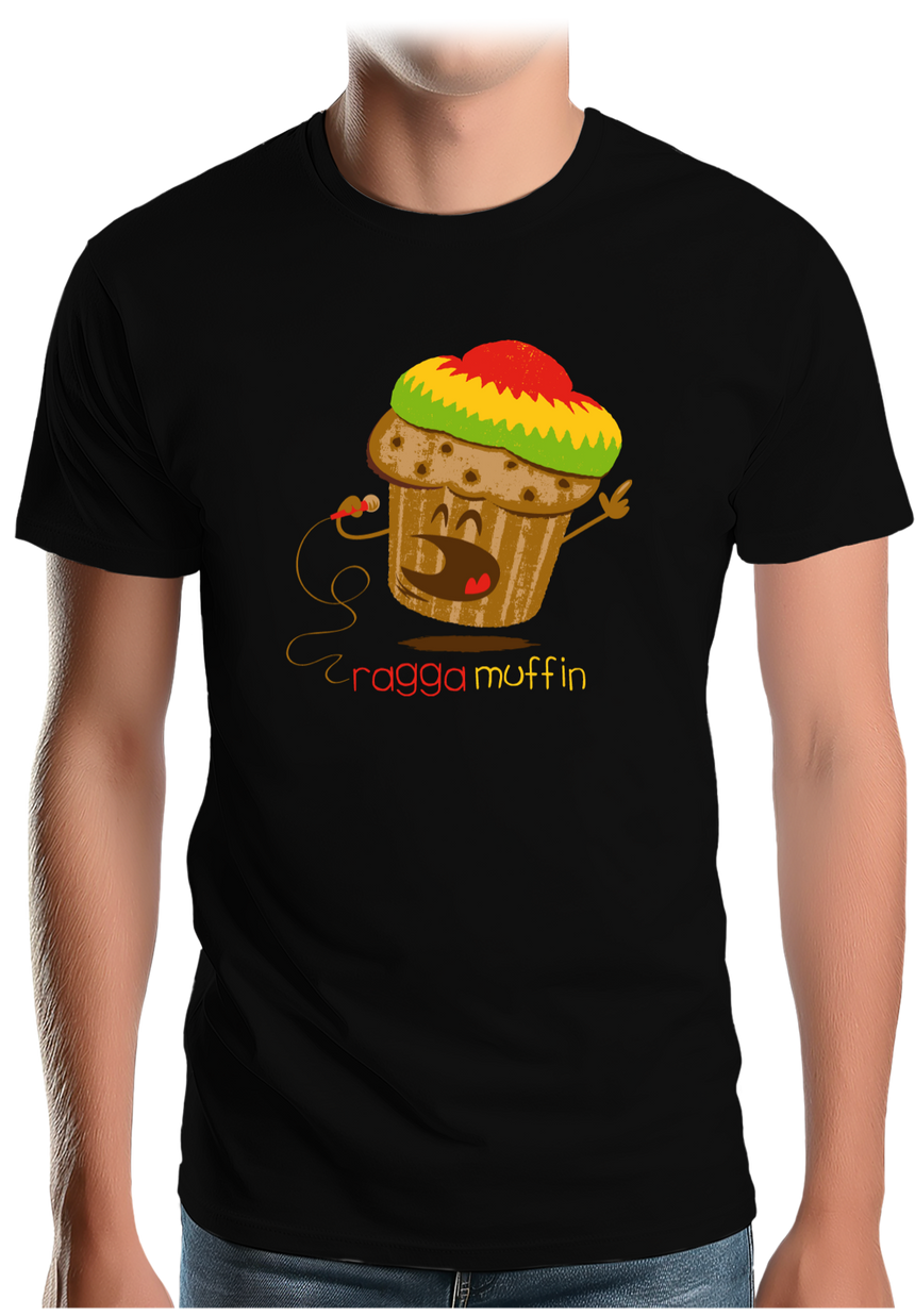 T-Shirt Homme Chanteur de Reggae en muffin