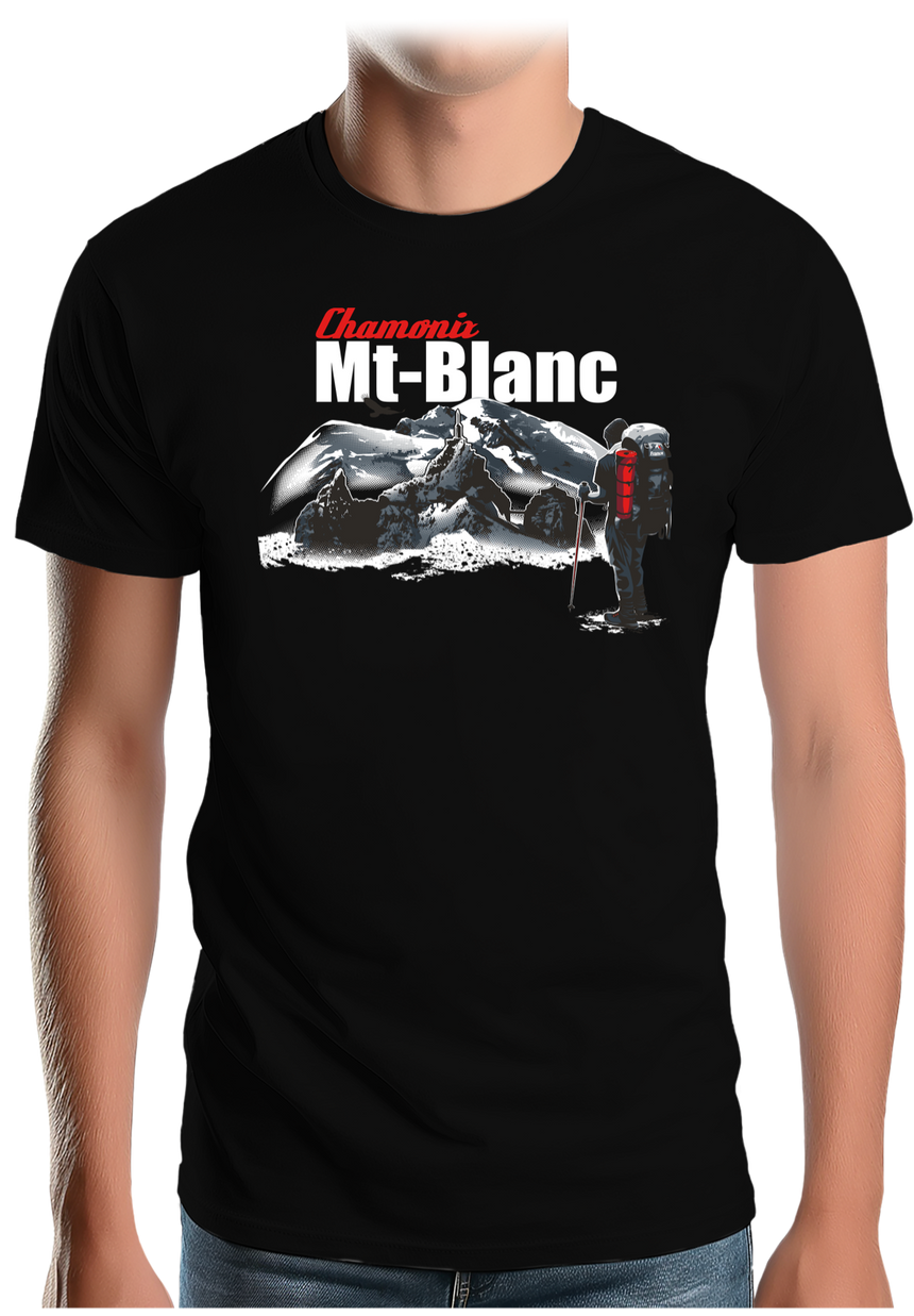 T-Shirt Homme Chamonix mont blanc rando aiguille du midi