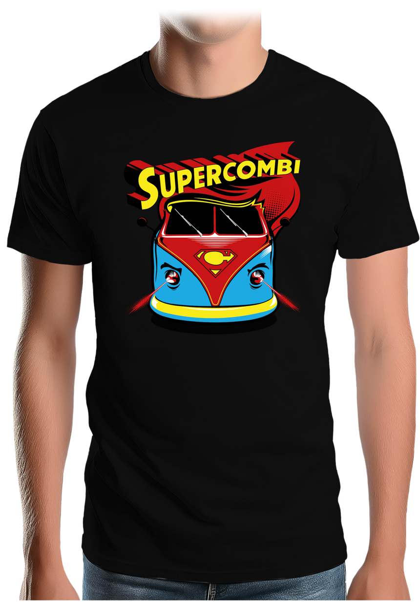 T-Shirt Homme Super combi la voiture des super héros