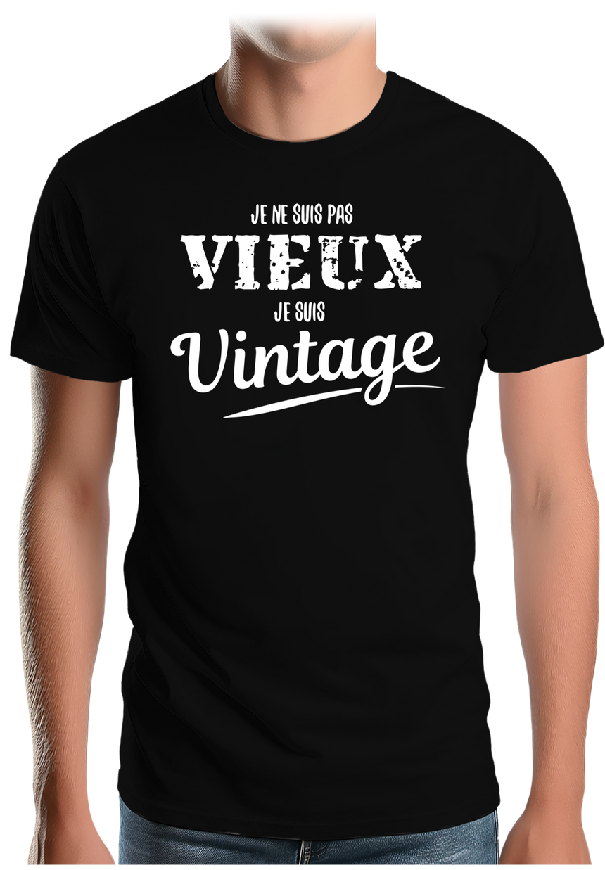 T-Shirt Homme Je ne suis pas vieux, je suis vintage