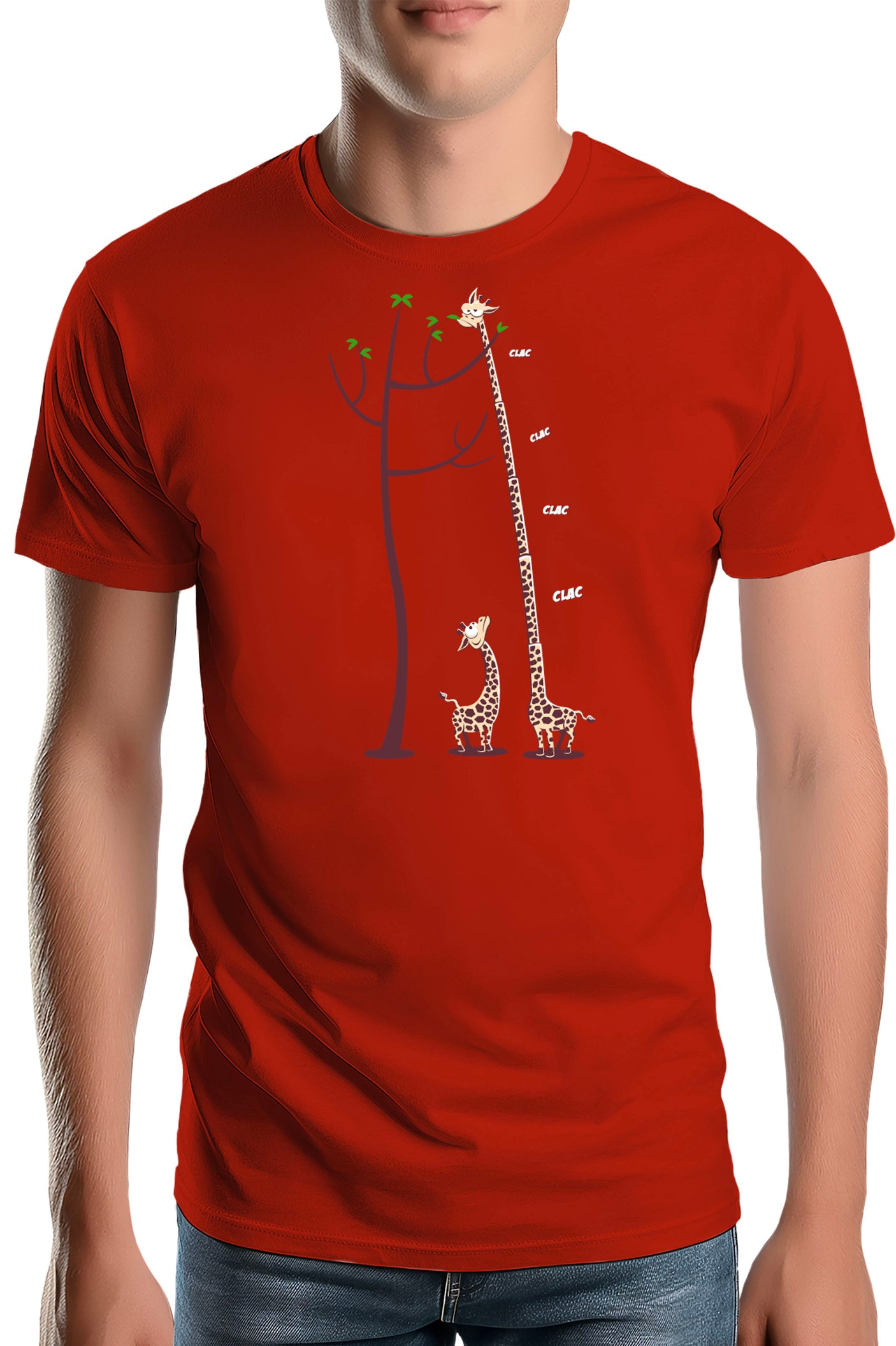 T-Shirt Homme Girafe dépliable