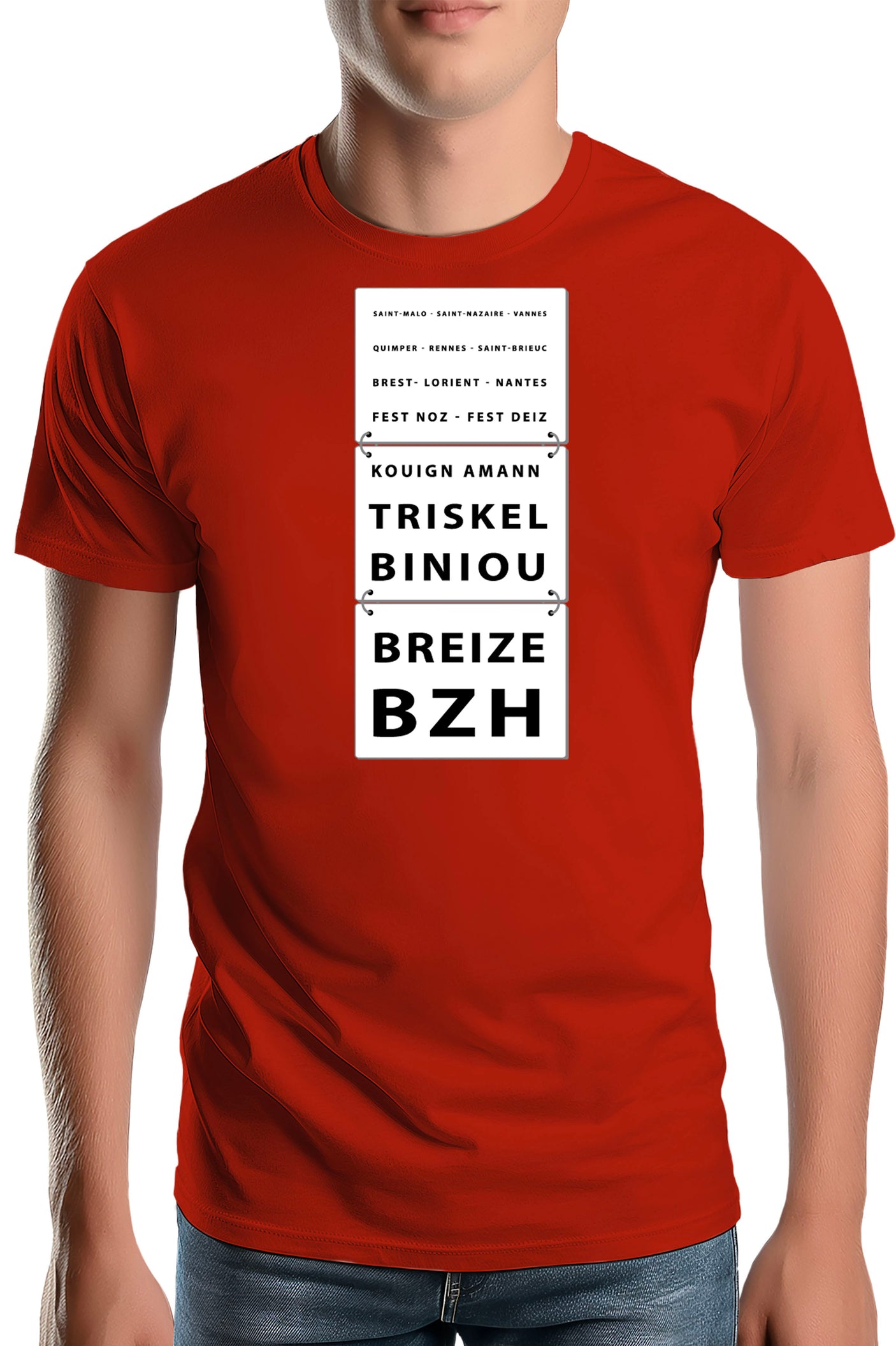 T-Shirt Homme Test acuité visuelle made in Bretagne