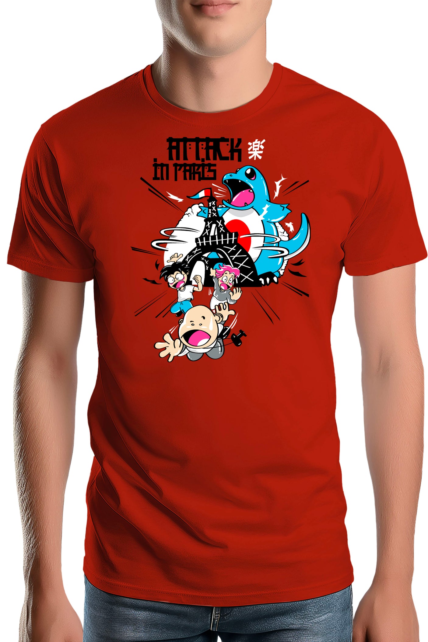 T-Shirt Homme Attack In Paris Carapuce