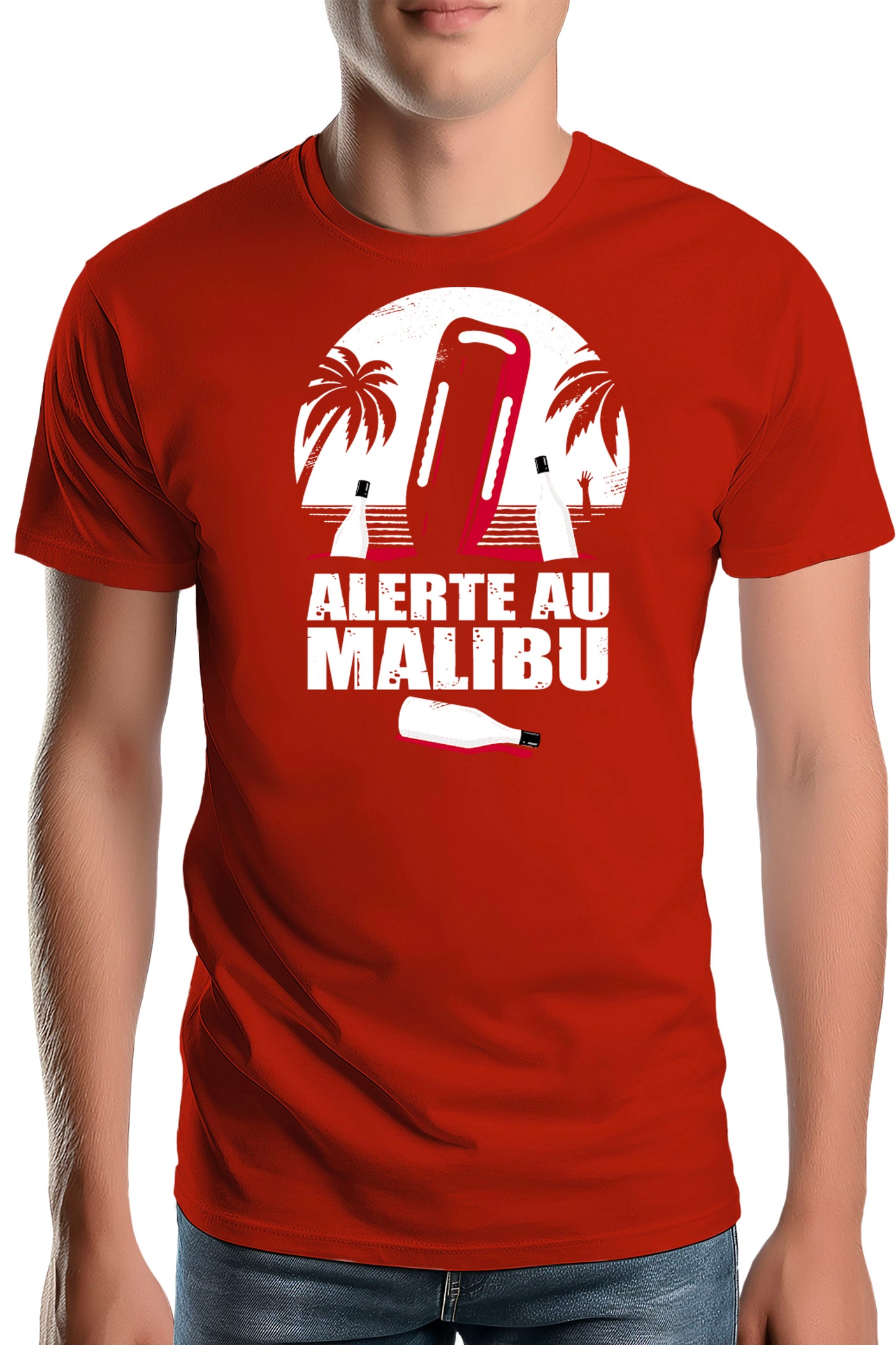 T-Shirt Homme Alerte au Malibu