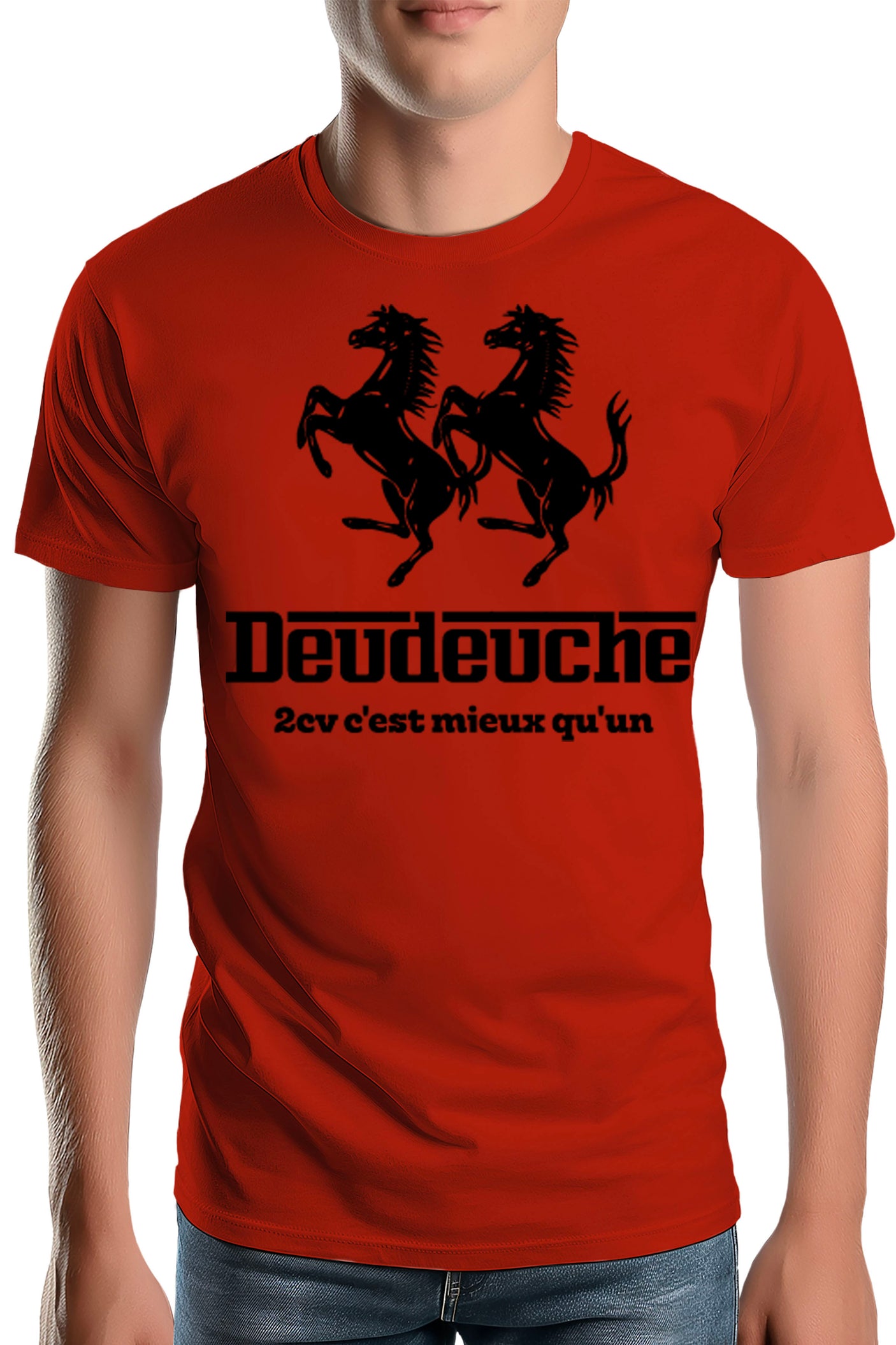 T-Shirt Homme DeuDeuche mieux qu'un cheval cabré