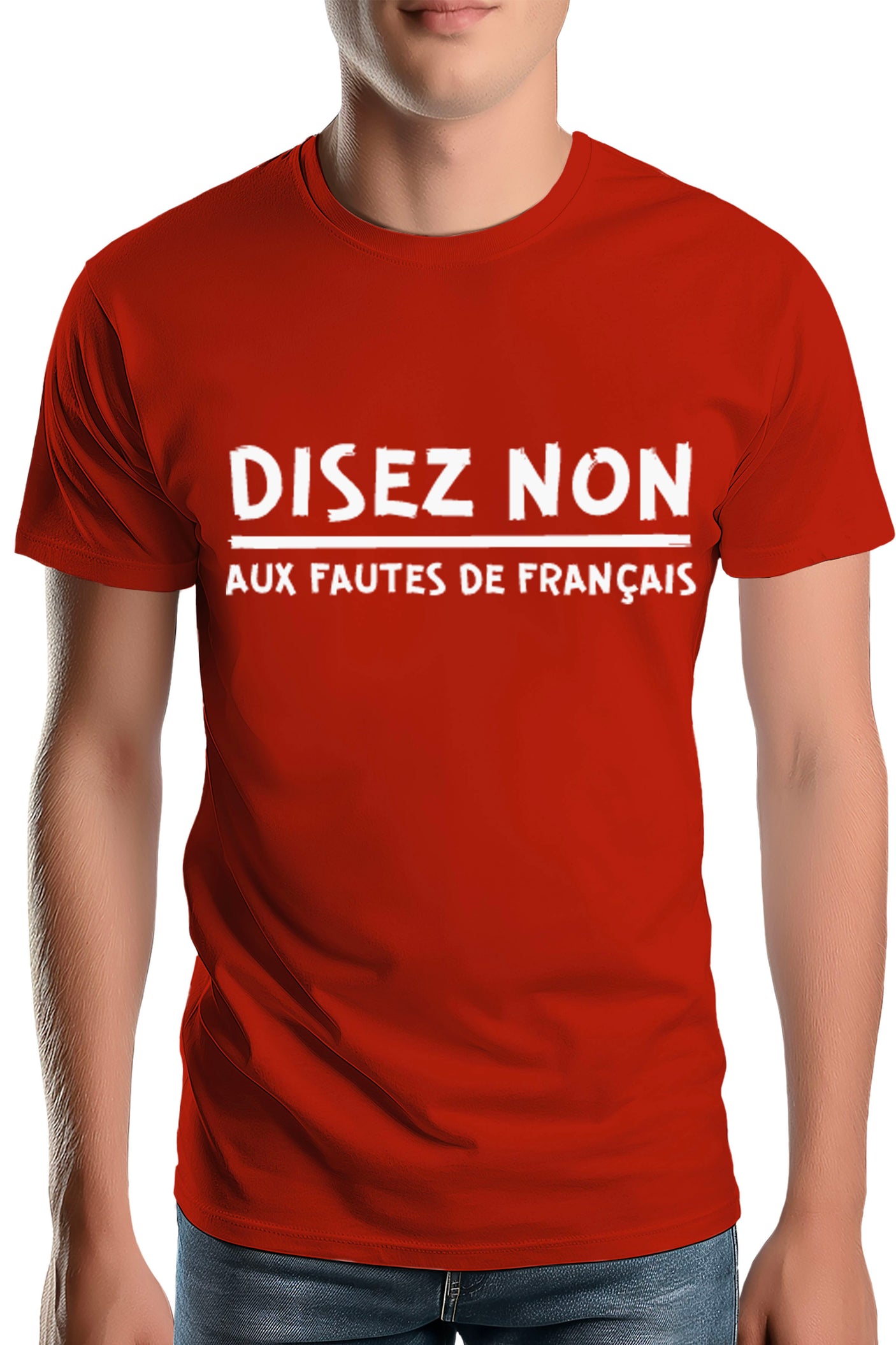 T-Shirt Homme Disez non aux fautes de français