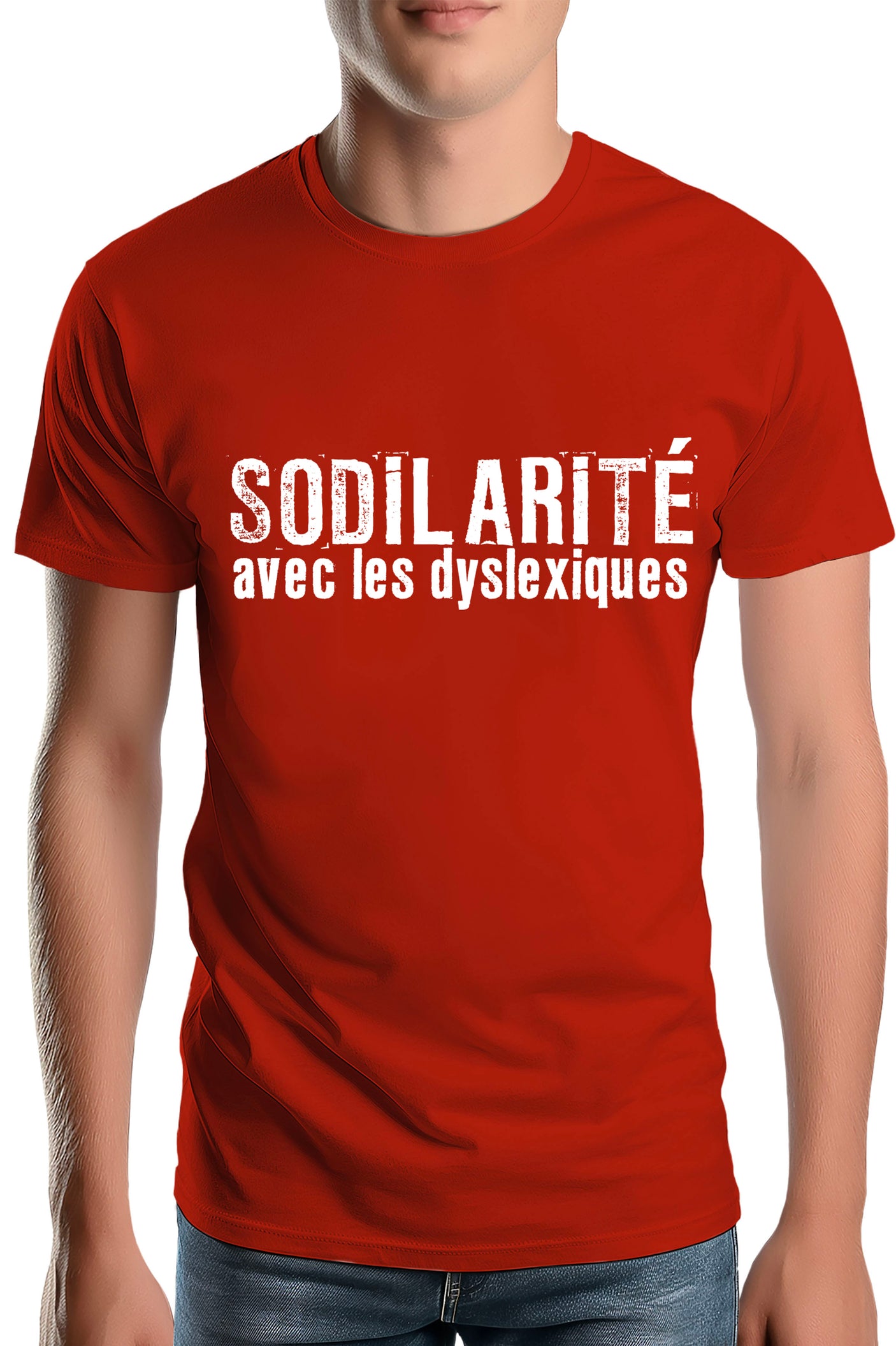 T-Shirt Homme Sodilarité avec les dyslexiques