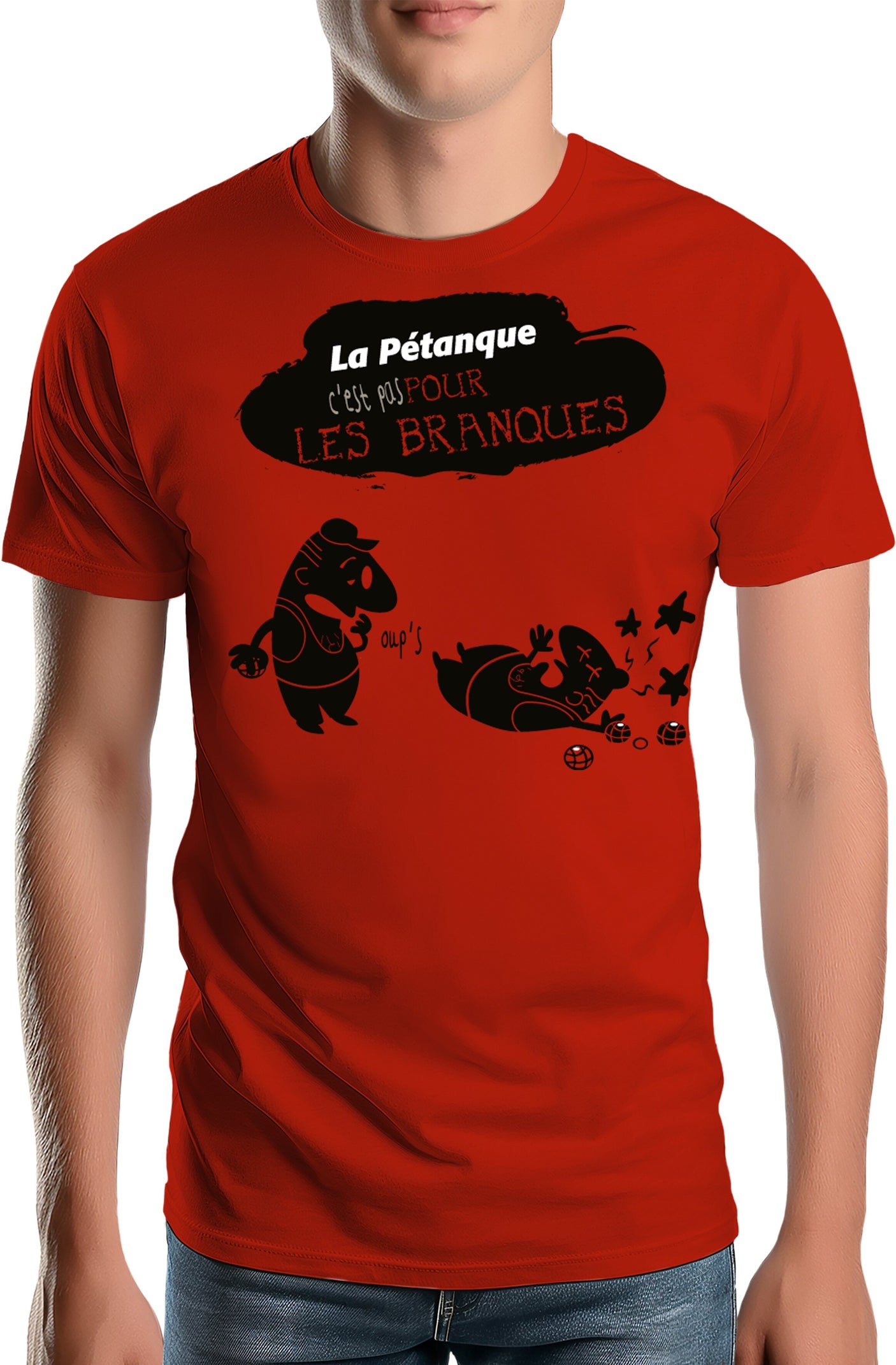 T-Shirt Homme La pétanque pas pour les nuls
