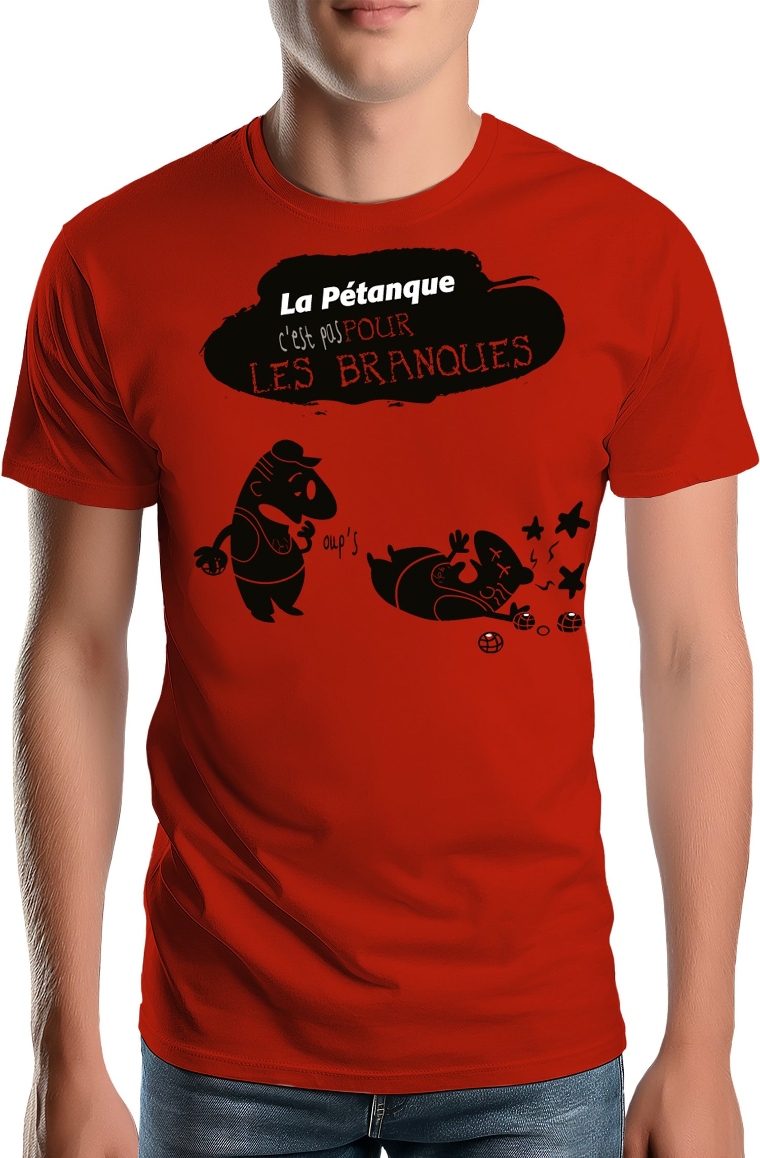 T-Shirt Homme La pétanque pas pour les nuls