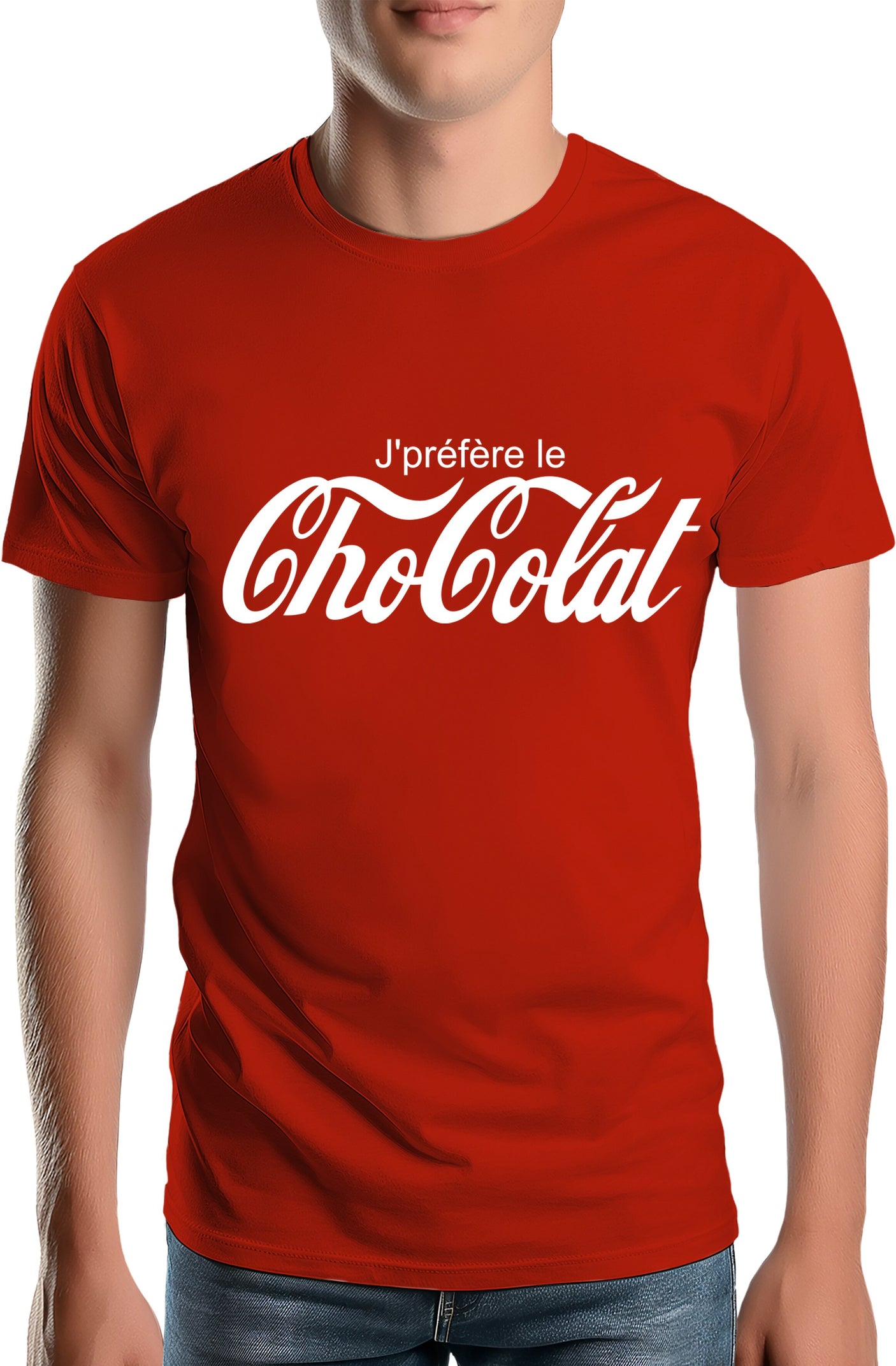 T-Shirt Homme Je préfère le chocolat au Cola