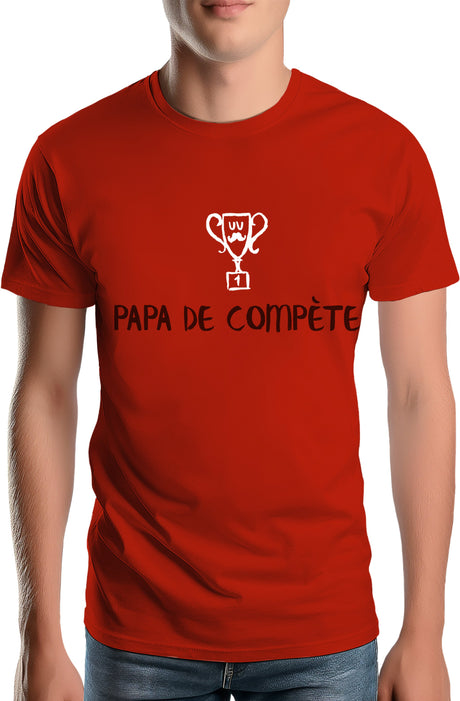 T-Shirt Homme Un super papa de compète (encre gonflante)