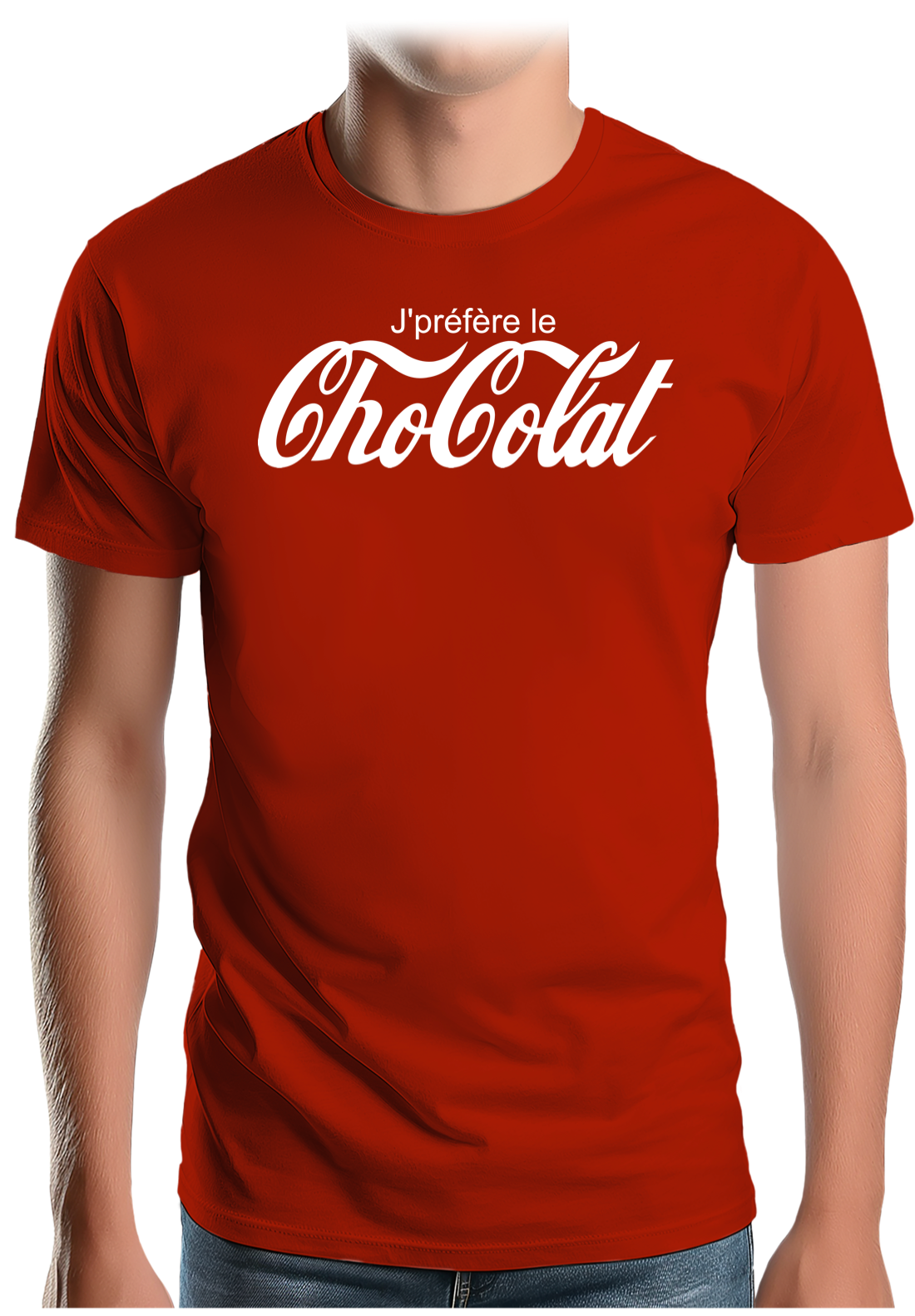 T-Shirt Homme Je préfère le chocolat au Cola