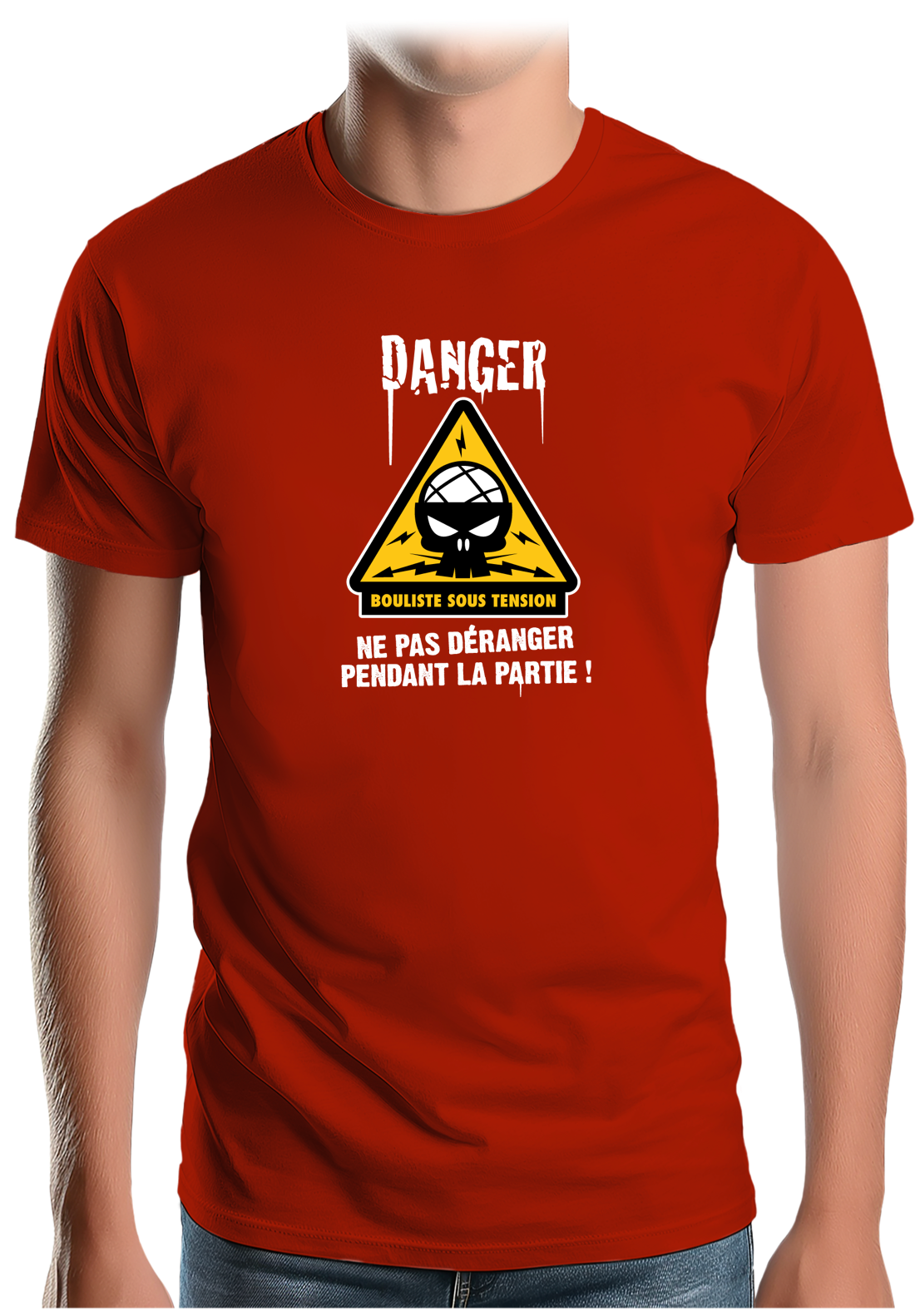 T-Shirt Homme Bouliste sous tension