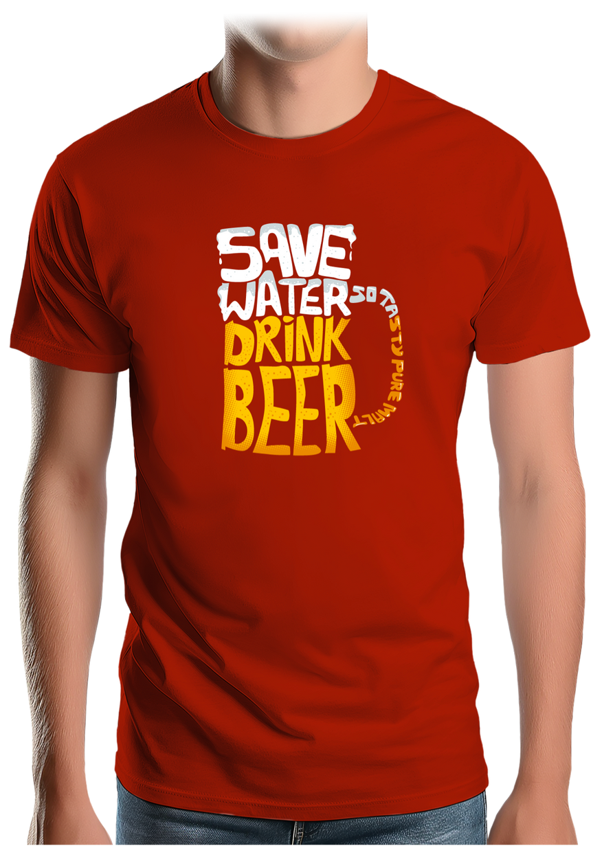 T-Shirt Homme Alcool, save water drink beer