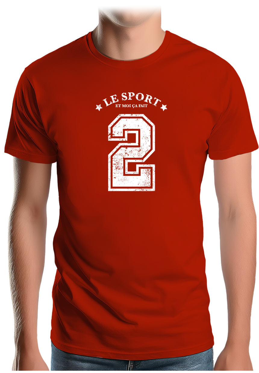 T-Shirt Homme Le sport et moi ça fait 2
